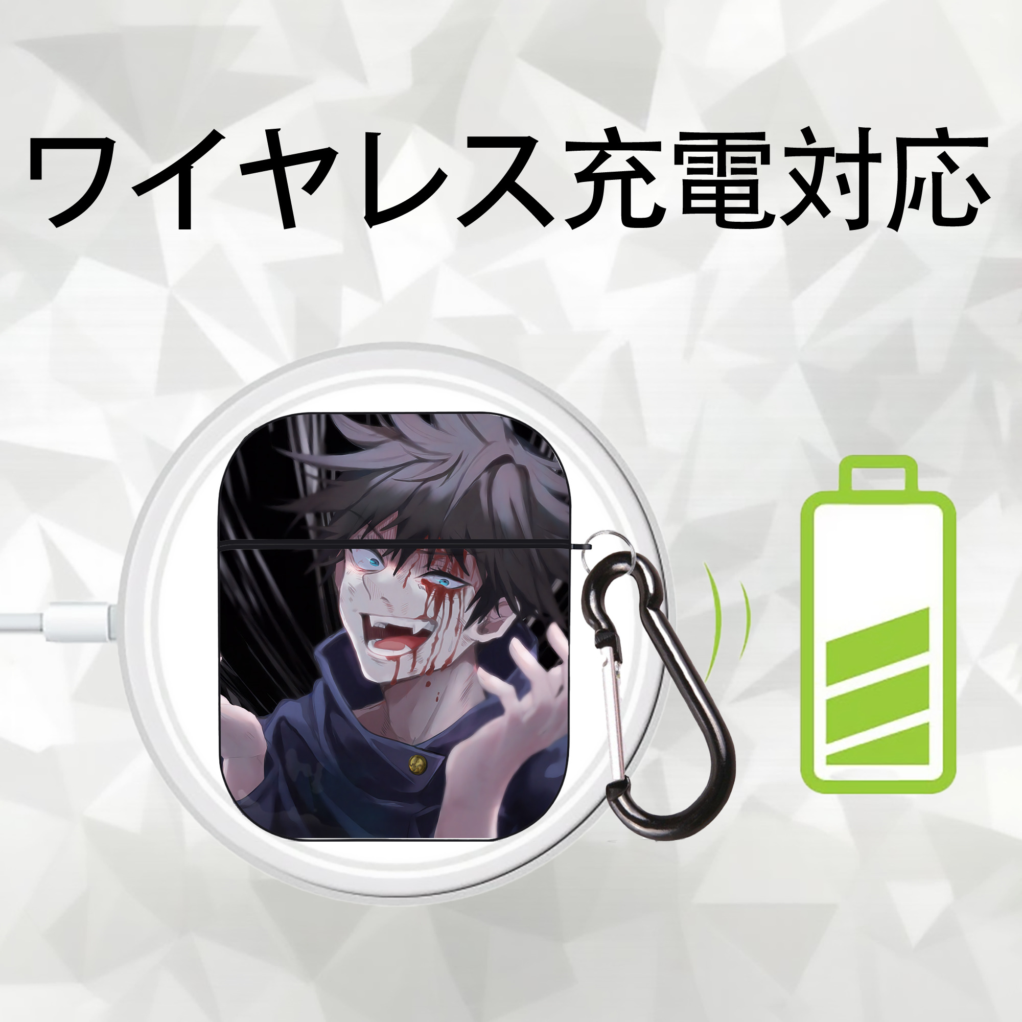 SPY×FAMILY间谍家家酒 AirPods 第2世代保護ケース ハードシェル ブラック 耐衝撃・防指紋・カラビナ付き