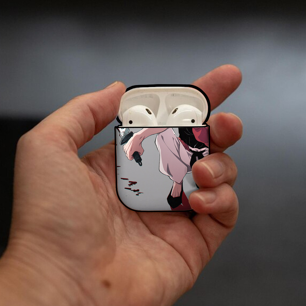 SPY×FAMILY间谍家家酒 AirPods 第2世代保護ケース ハードシェル ブラック 耐衝撃・防指紋・カラビナ付き