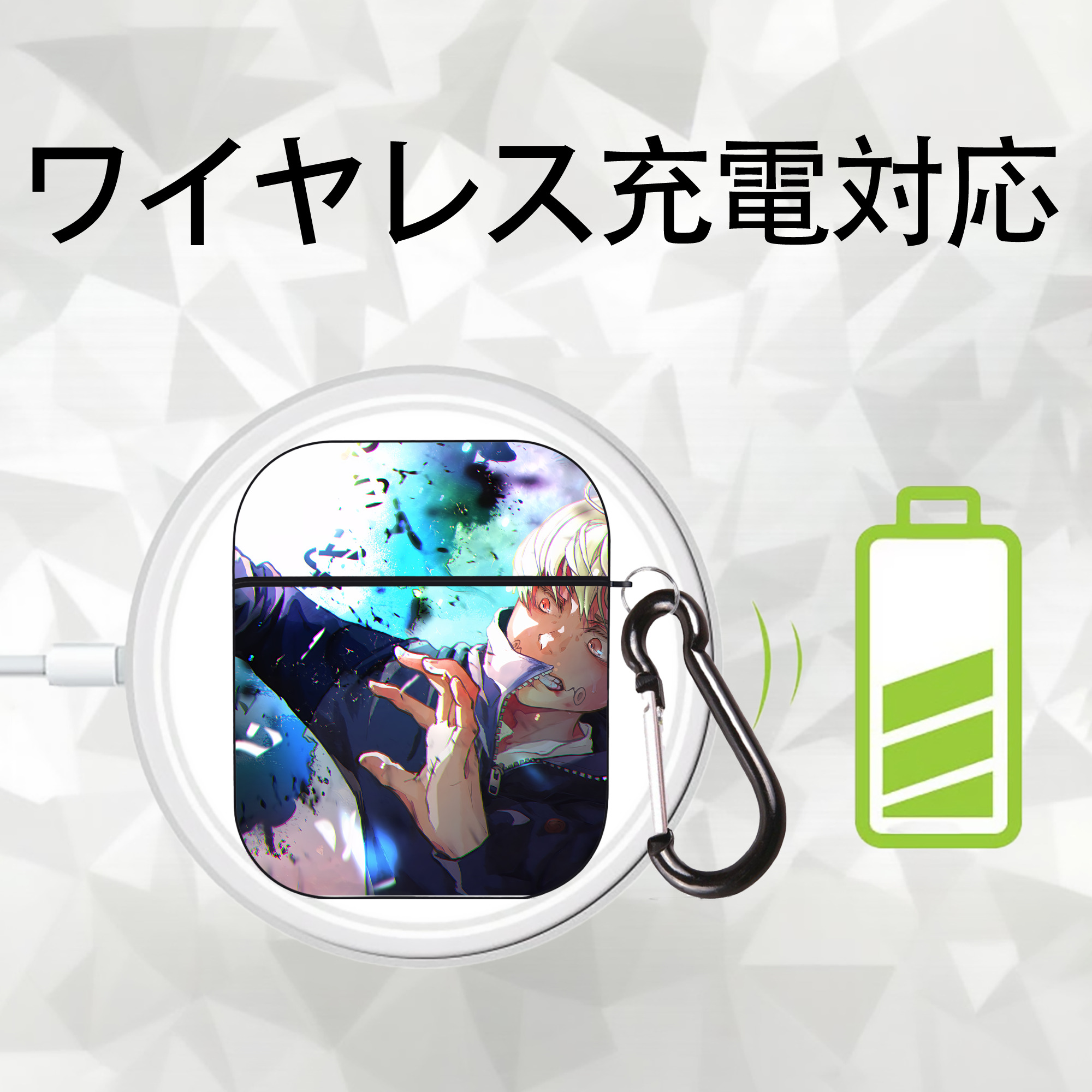 SPY×FAMILY间谍家家酒 AirPods 第2世代保護ケース ハードシェル ブラック 耐衝撃・防指紋・カラビナ付き