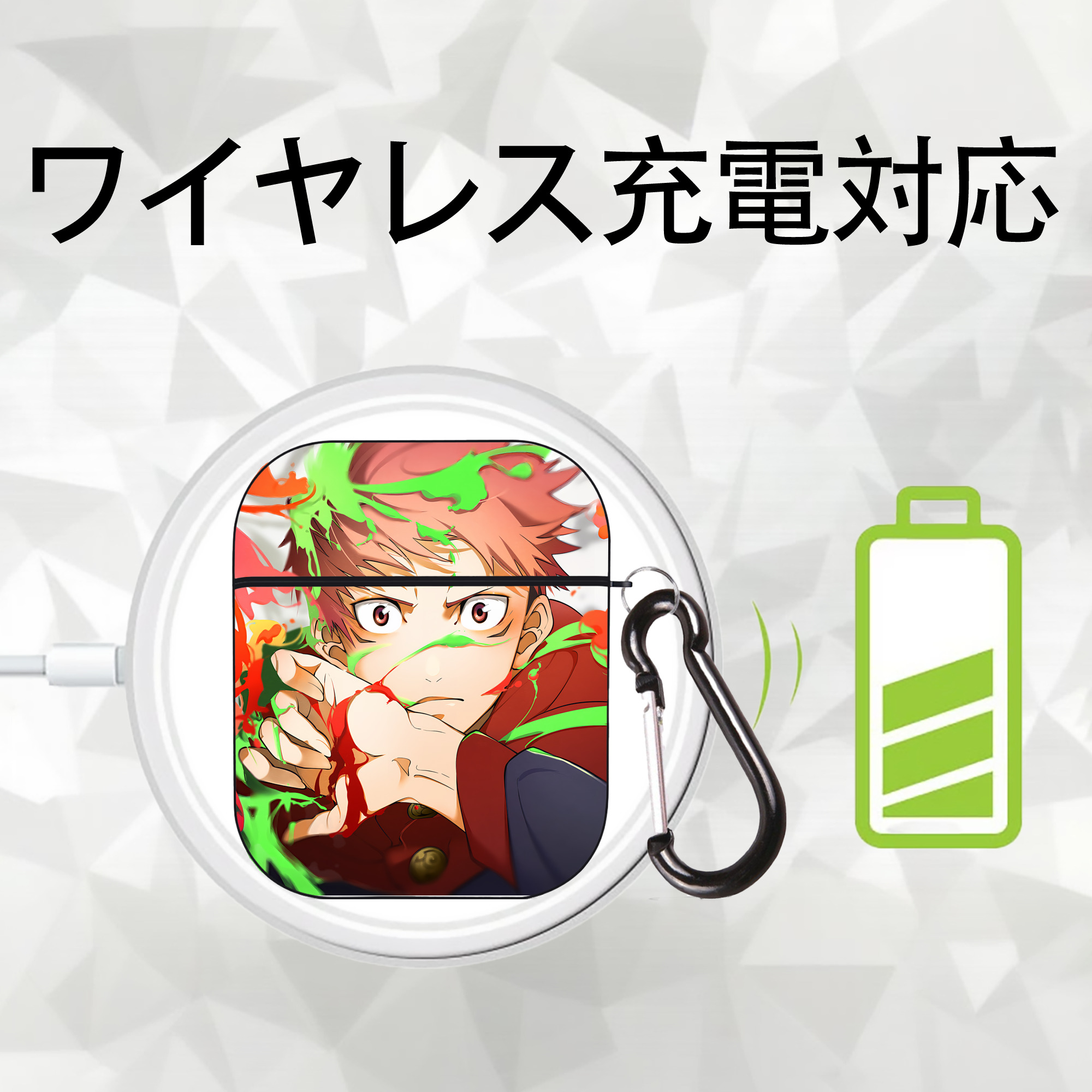 SPY×FAMILY间谍家家酒 AirPods 第2世代保護ケース ハードシェル ブラック 耐衝撃・防指紋・カラビナ付き