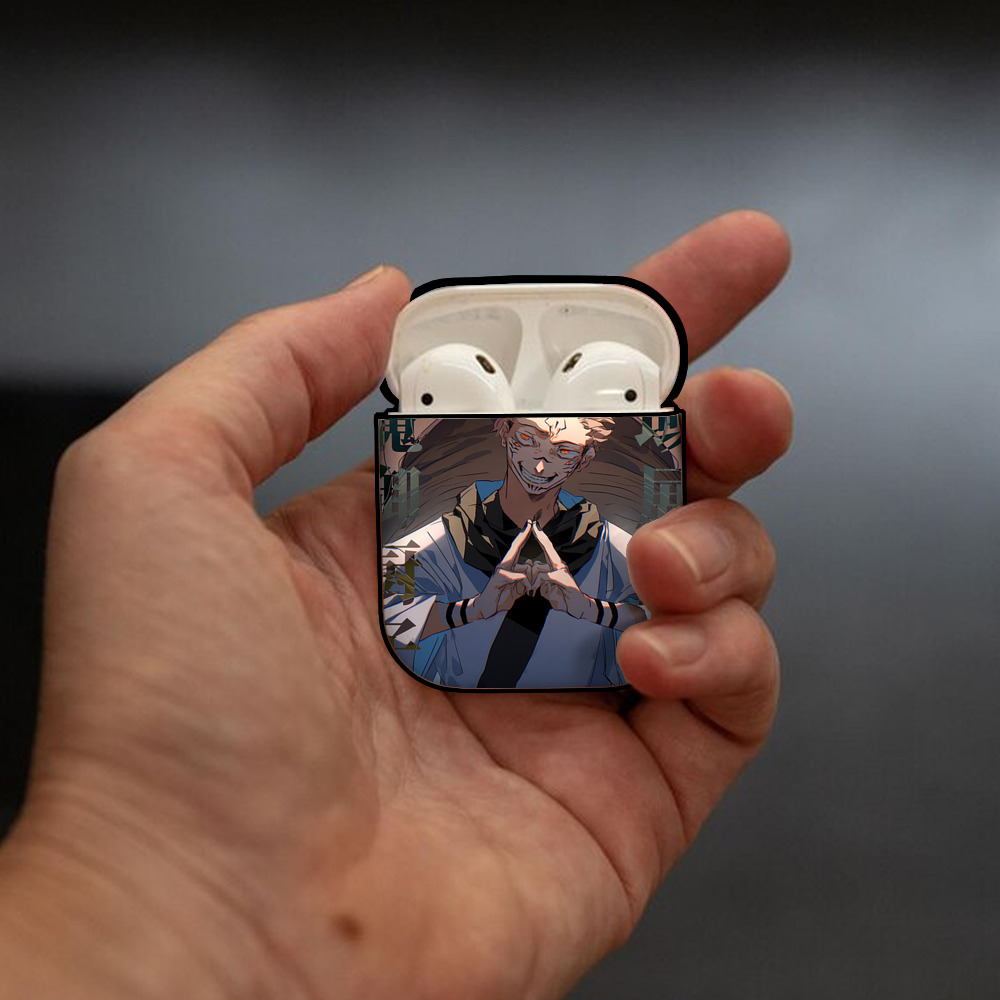 SPY×FAMILY间谍家家酒 AirPods 第2世代保護ケース ハードシェル ブラック 耐衝撃・防指紋・カラビナ付き