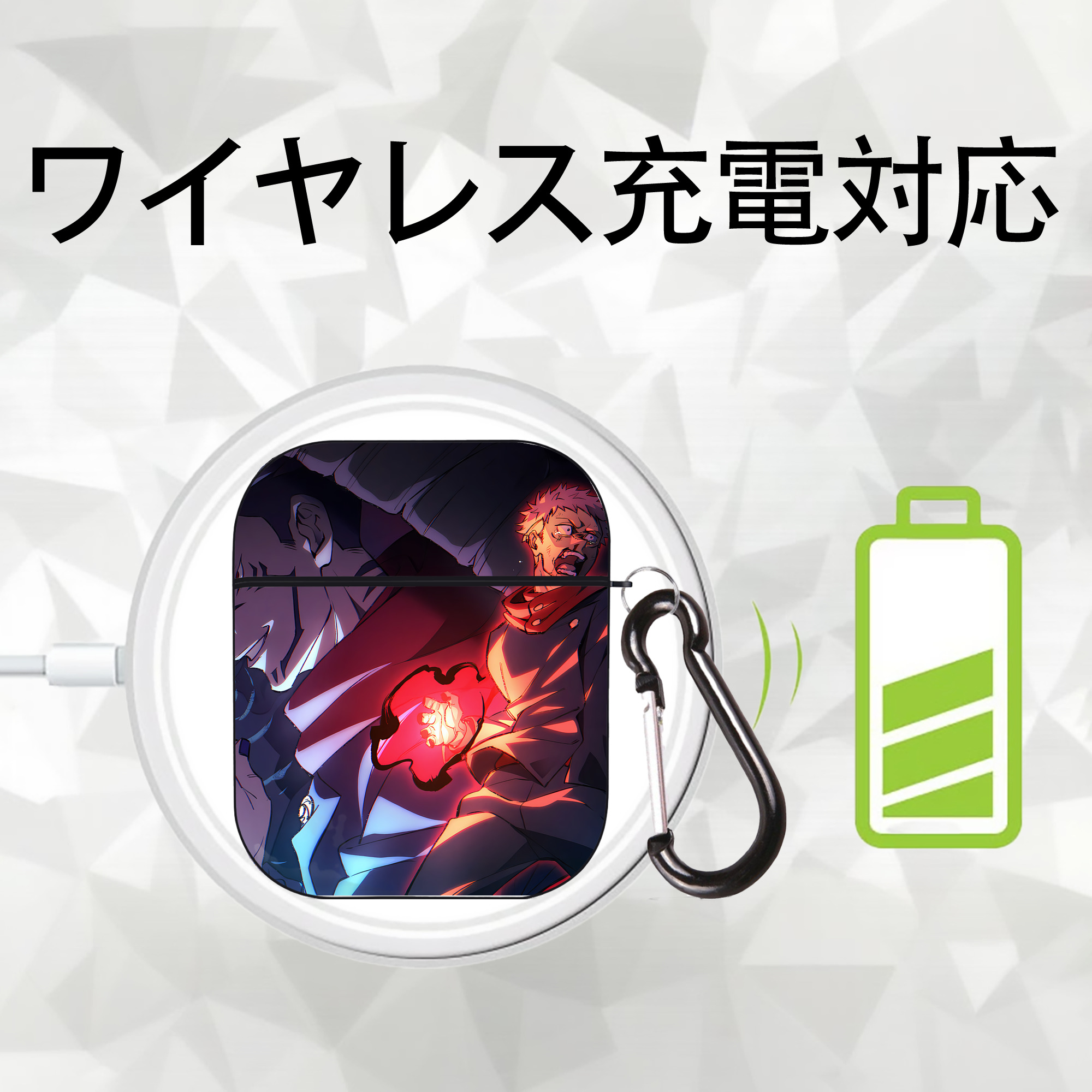 SPY×FAMILY间谍家家酒 AirPods 第2世代保護ケース ハードシェル ブラック 耐衝撃・防指紋・カラビナ付き