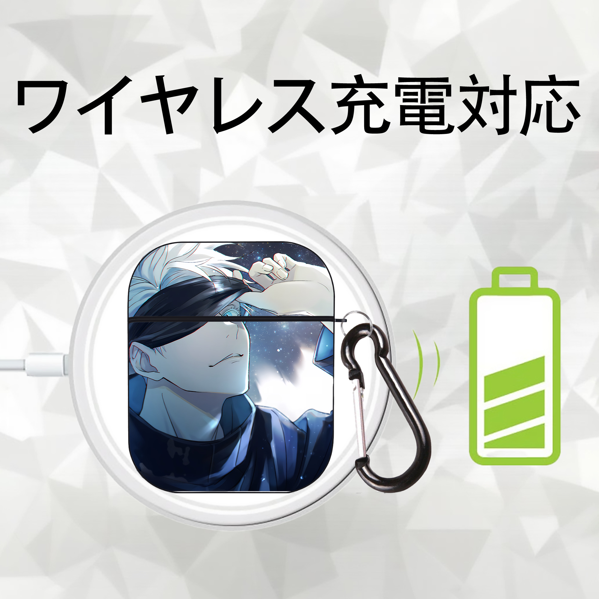 SPY×FAMILY间谍家家酒 AirPods 第2世代保護ケース ハードシェル ブラック 耐衝撃・防指紋・カラビナ付き