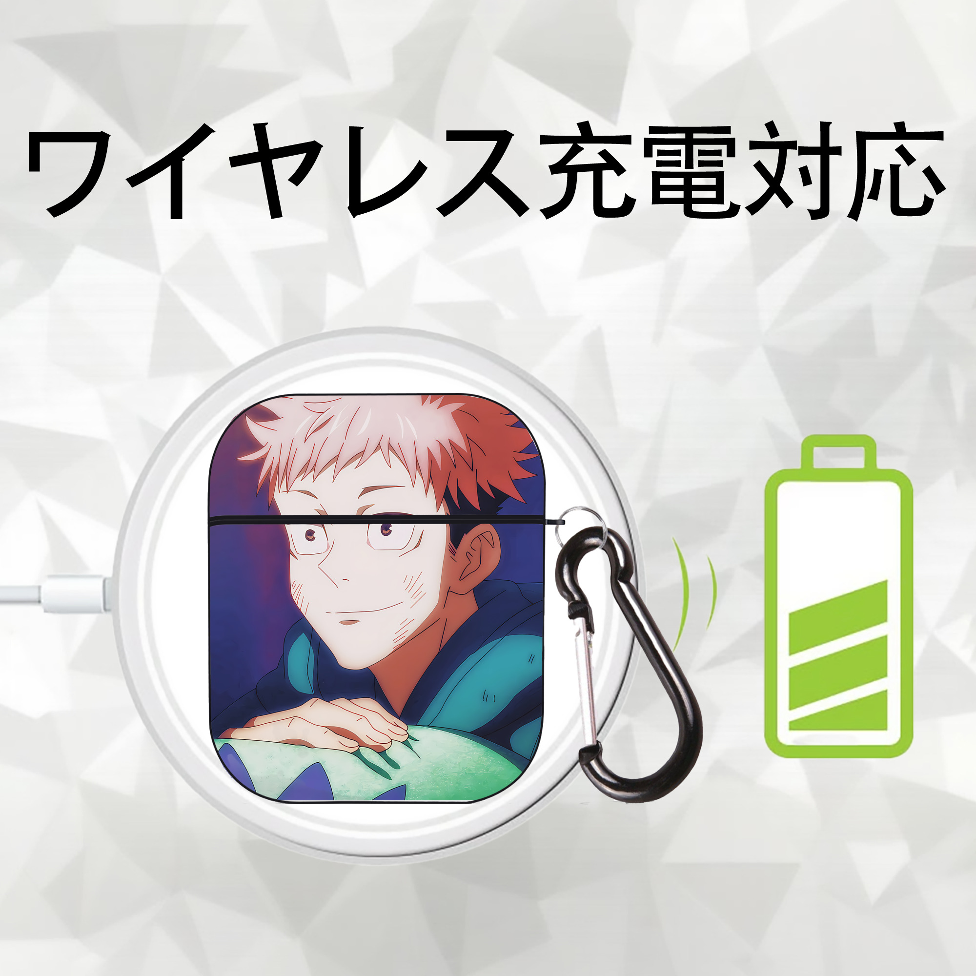 SPY×FAMILY间谍家家酒 AirPods 第2世代保護ケース ハードシェル ブラック 耐衝撃・防指紋・カラビナ付き