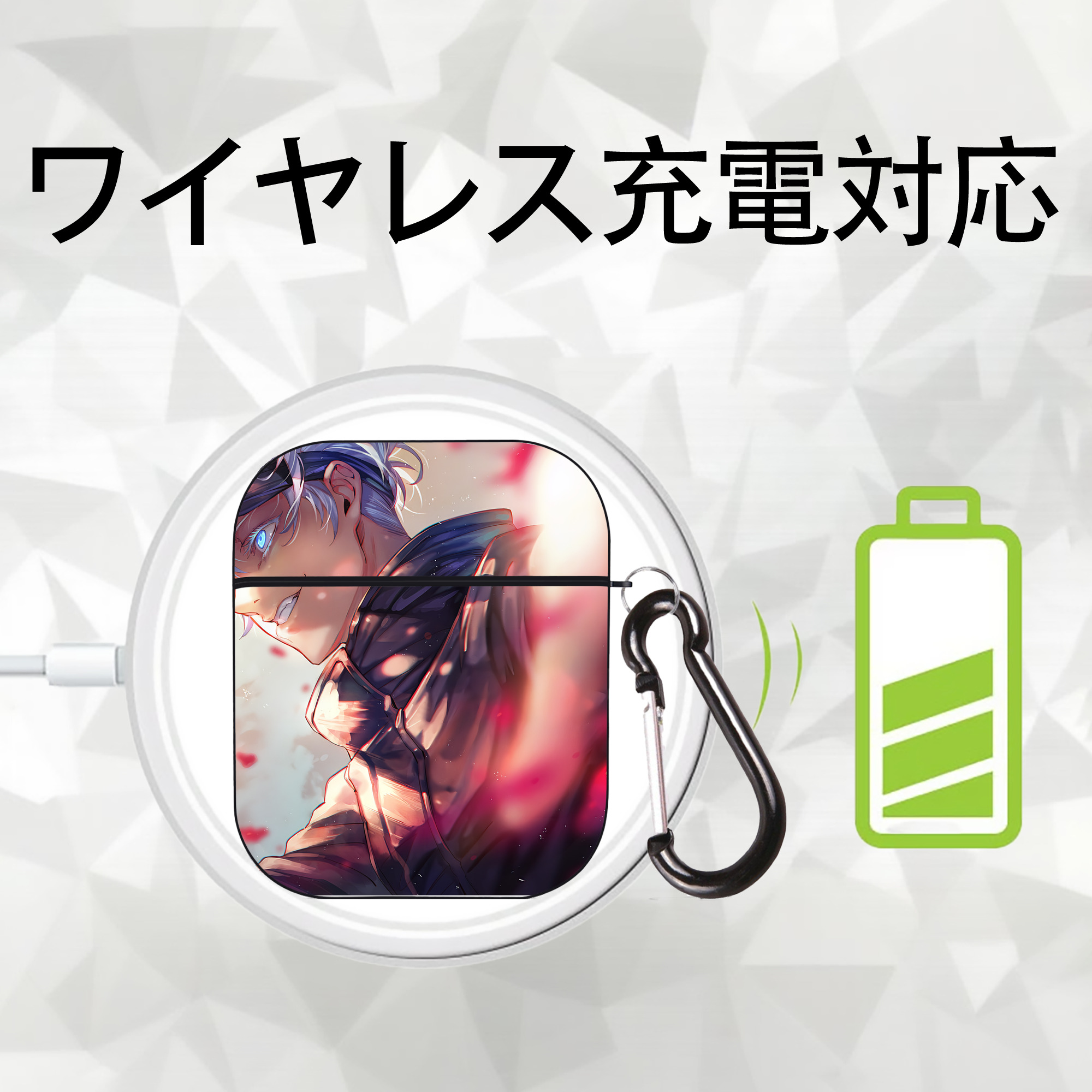 SPY×FAMILY间谍家家酒 AirPods 第2世代保護ケース ハードシェル ブラック 耐衝撃・防指紋・カラビナ付き