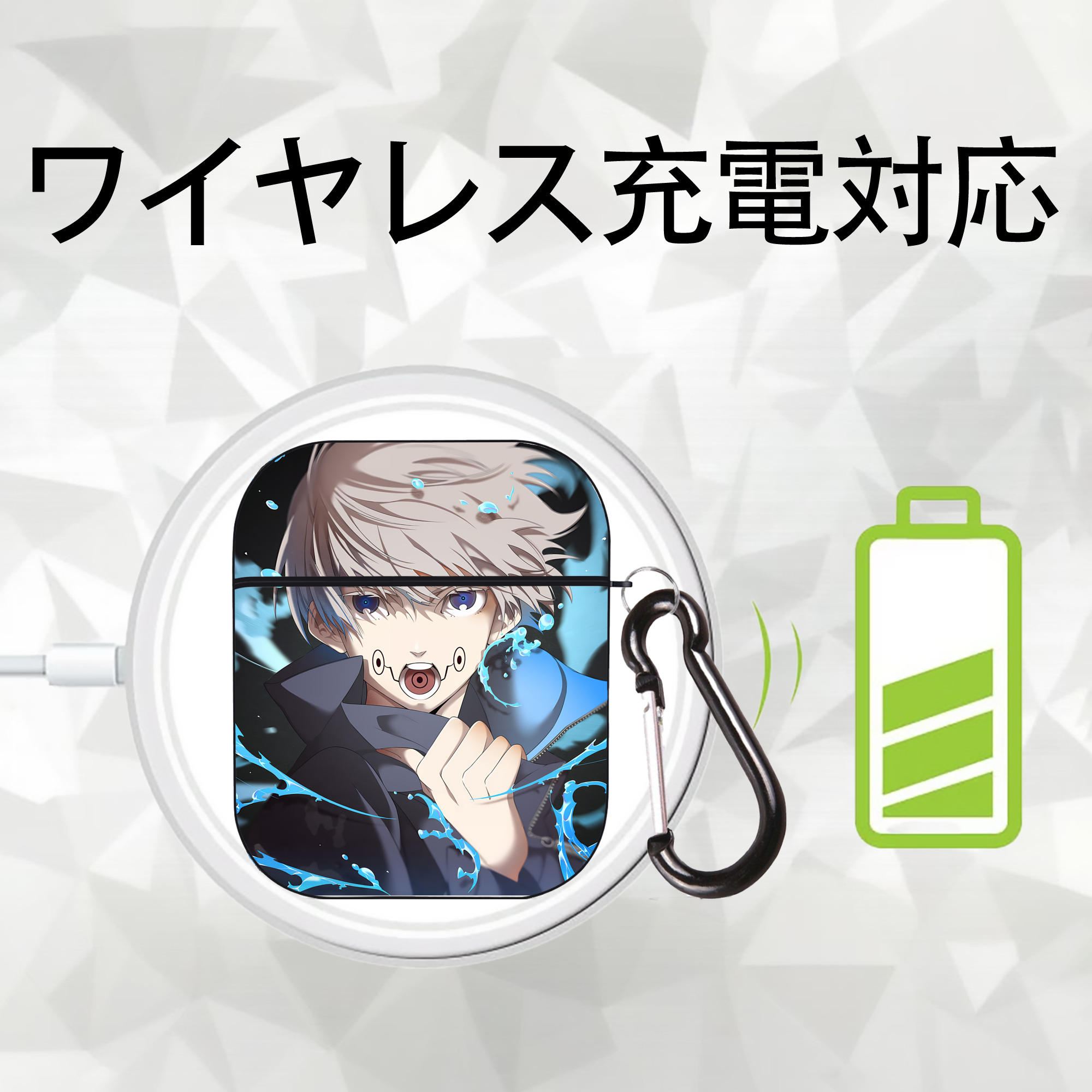 SPY×FAMILY间谍家家酒 AirPods 第2世代保護ケース ハードシェル ブラック 耐衝撃・防指紋・カラビナ付き