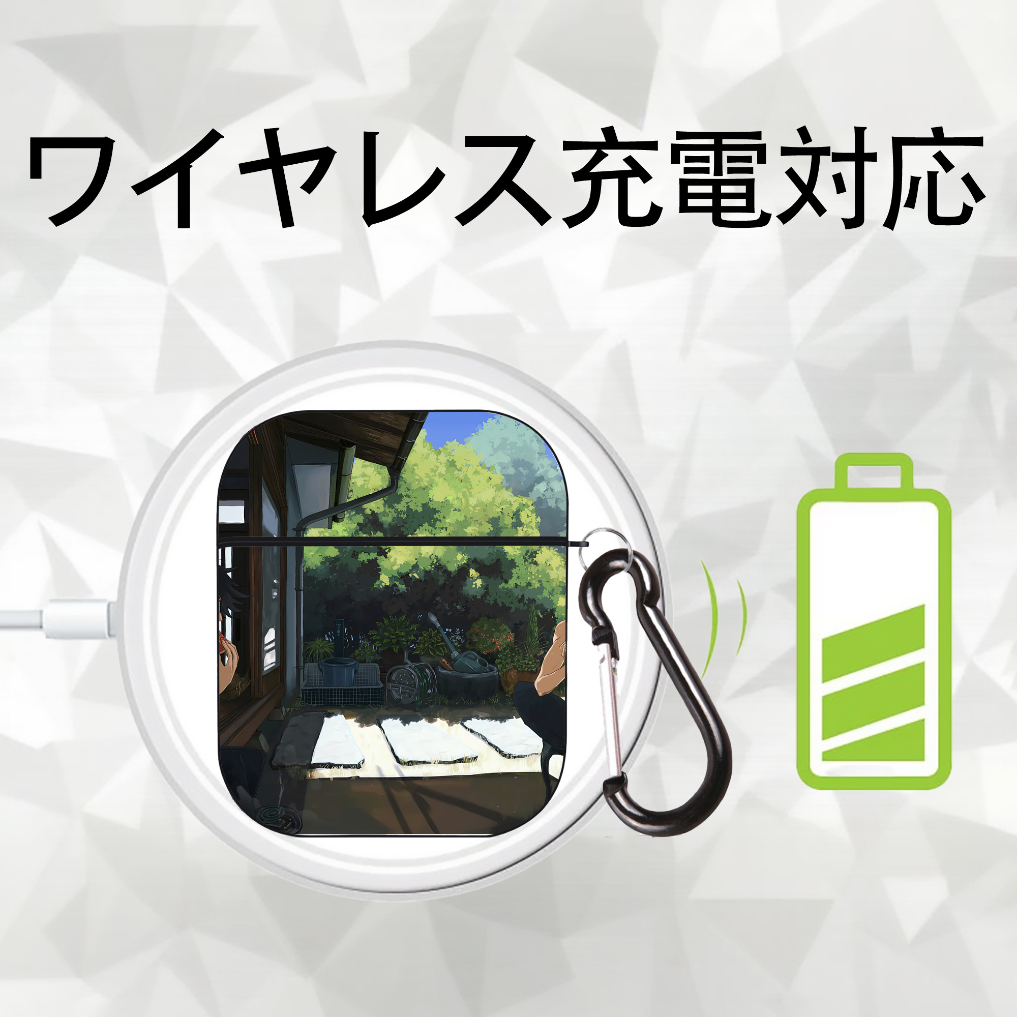 SPY×FAMILY间谍家家酒 AirPods 第2世代保護ケース ハードシェル ブラック 耐衝撃・防指紋・カラビナ付き