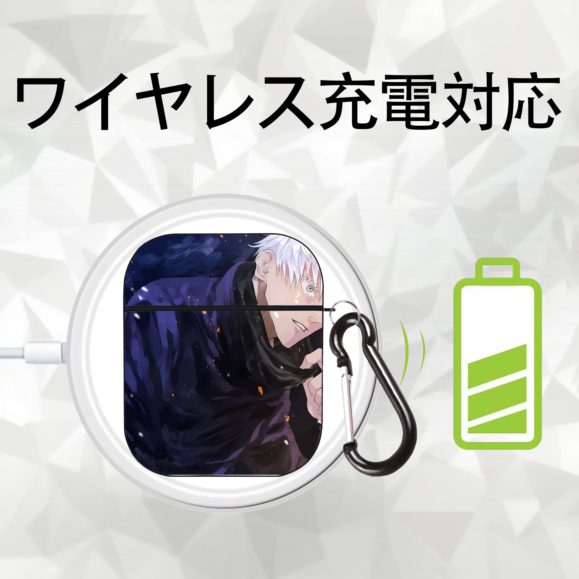 SPY×FAMILY间谍家家酒 AirPods 第2世代保護ケース ハードシェル ブラック 耐衝撃・防指紋・カラビナ付き