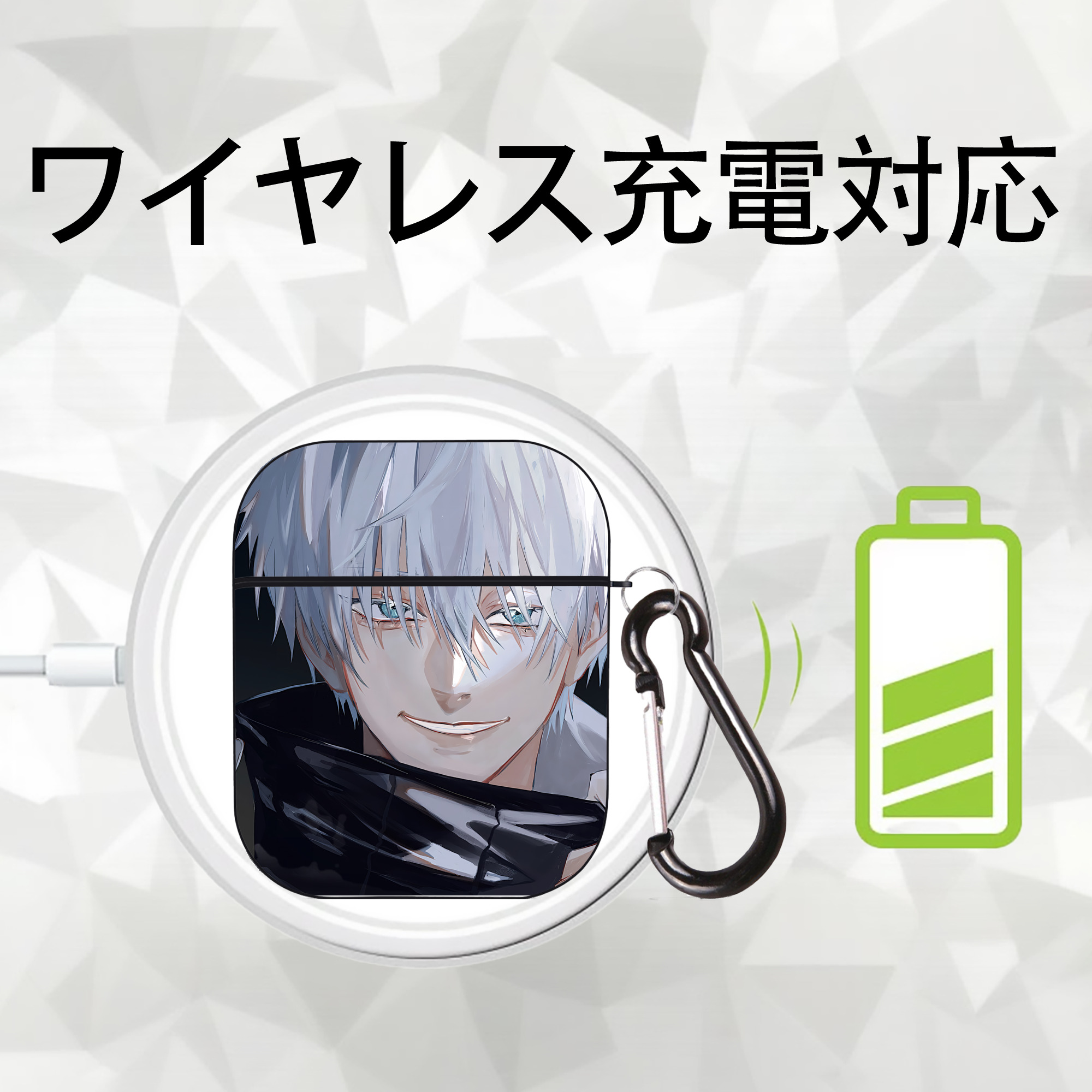 SPY×FAMILY间谍家家酒 AirPods 第2世代保護ケース ハードシェル ブラック 耐衝撃・防指紋・カラビナ付き