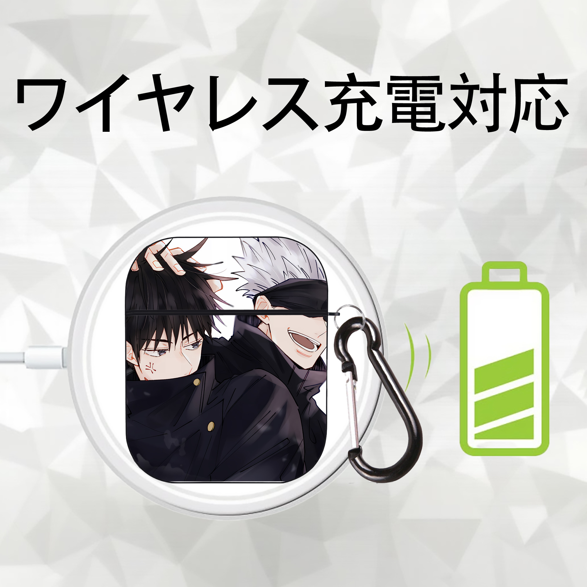 SPY×FAMILY间谍家家酒 AirPods 第2世代保護ケース ハードシェル ブラック 耐衝撃・防指紋・カラビナ付き
