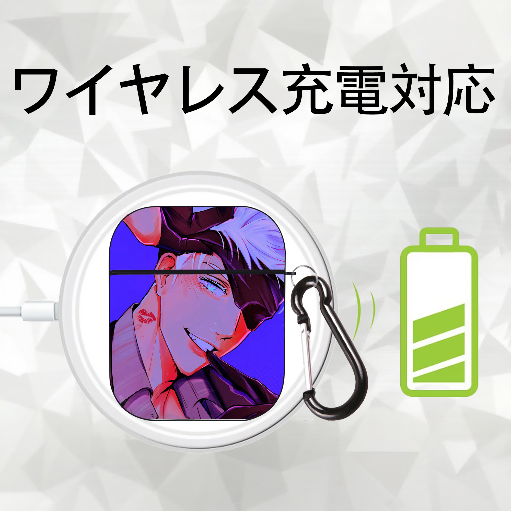 SPY×FAMILY间谍家家酒 AirPods 第2世代保護ケース ハードシェル ブラック 耐衝撃・防指紋・カラビナ付き