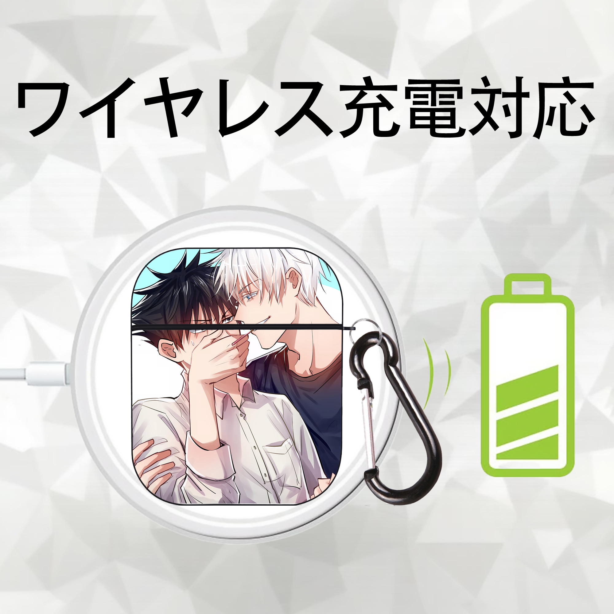 SPY×FAMILY间谍家家酒 AirPods 第2世代保護ケース ハードシェル ブラック 耐衝撃・防指紋・カラビナ付き
