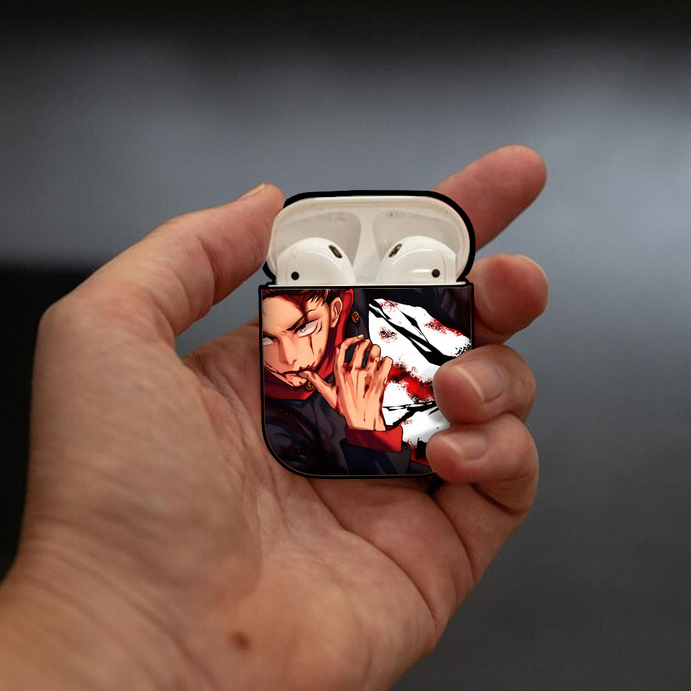 SPY×FAMILY间谍家家酒 AirPods 第2世代保護ケース ハードシェル ブラック 耐衝撃・防指紋・カラビナ付き