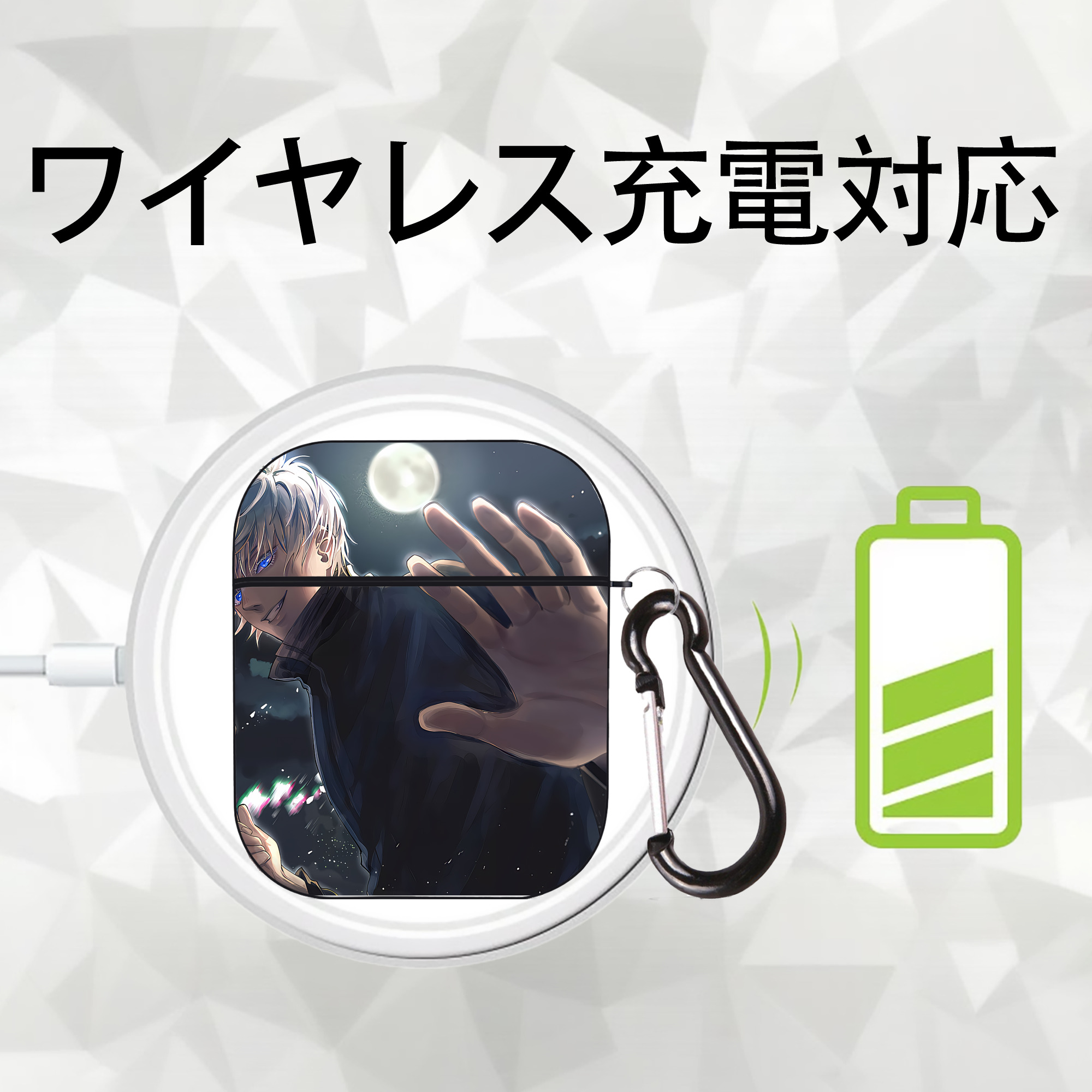 SPY×FAMILY间谍家家酒 AirPods 第2世代保護ケース ハードシェル ブラック 耐衝撃・防指紋・カラビナ付き