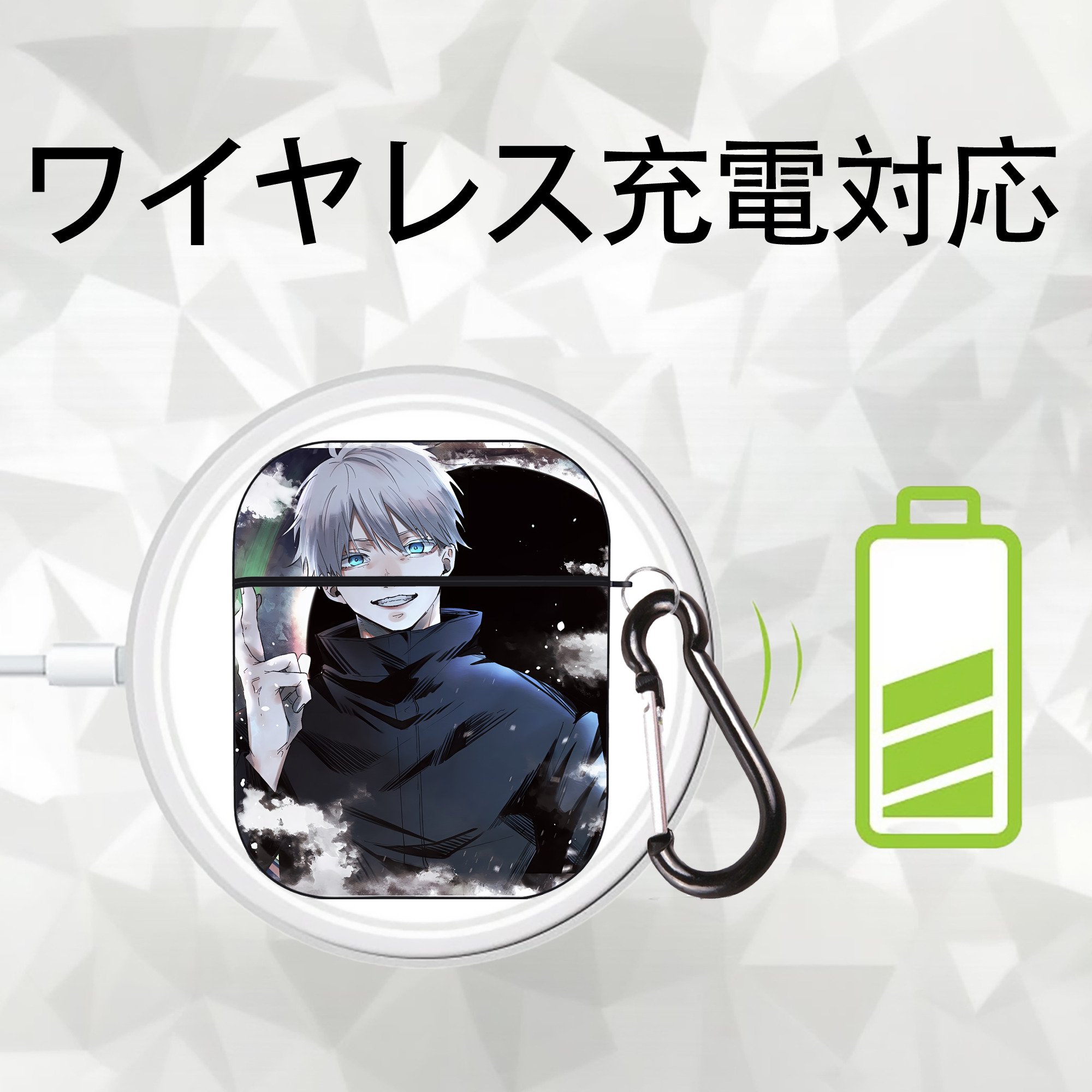 SPY×FAMILY间谍家家酒 AirPods 第2世代保護ケース ハードシェル ブラック 耐衝撃・防指紋・カラビナ付き