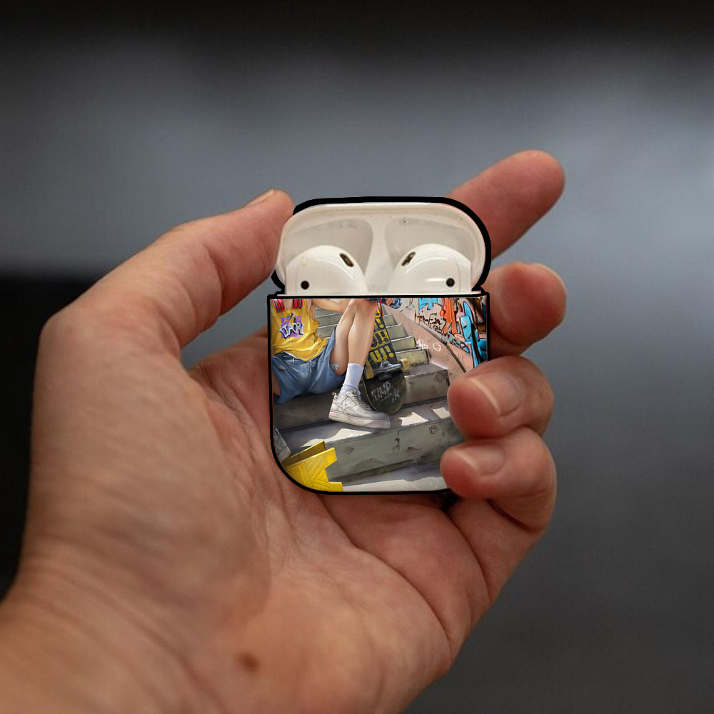 SPY×FAMILY间谍家家酒 AirPods 第2世代保護ケース ハードシェル ブラック 耐衝撃・防指紋・カラビナ付き