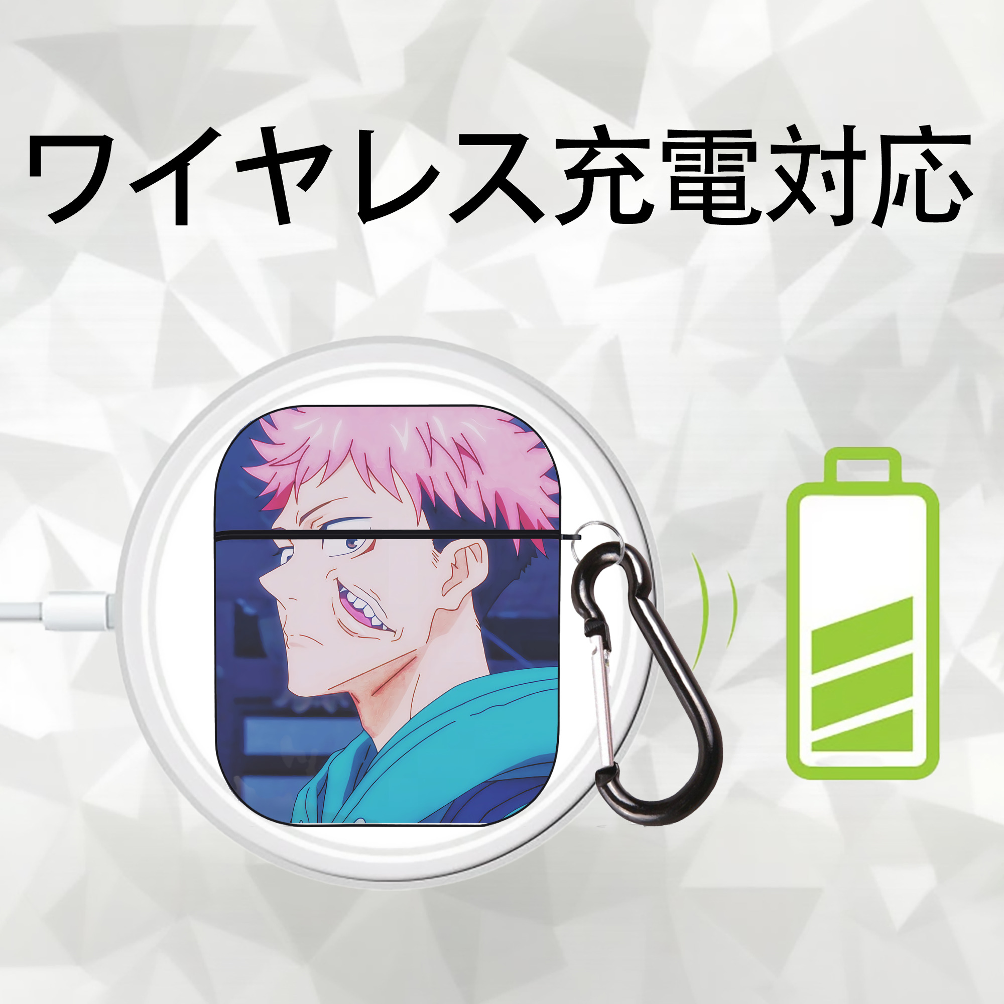 SPY×FAMILY间谍家家酒 AirPods 第2世代保護ケース ハードシェル ブラック 耐衝撃・防指紋・カラビナ付き