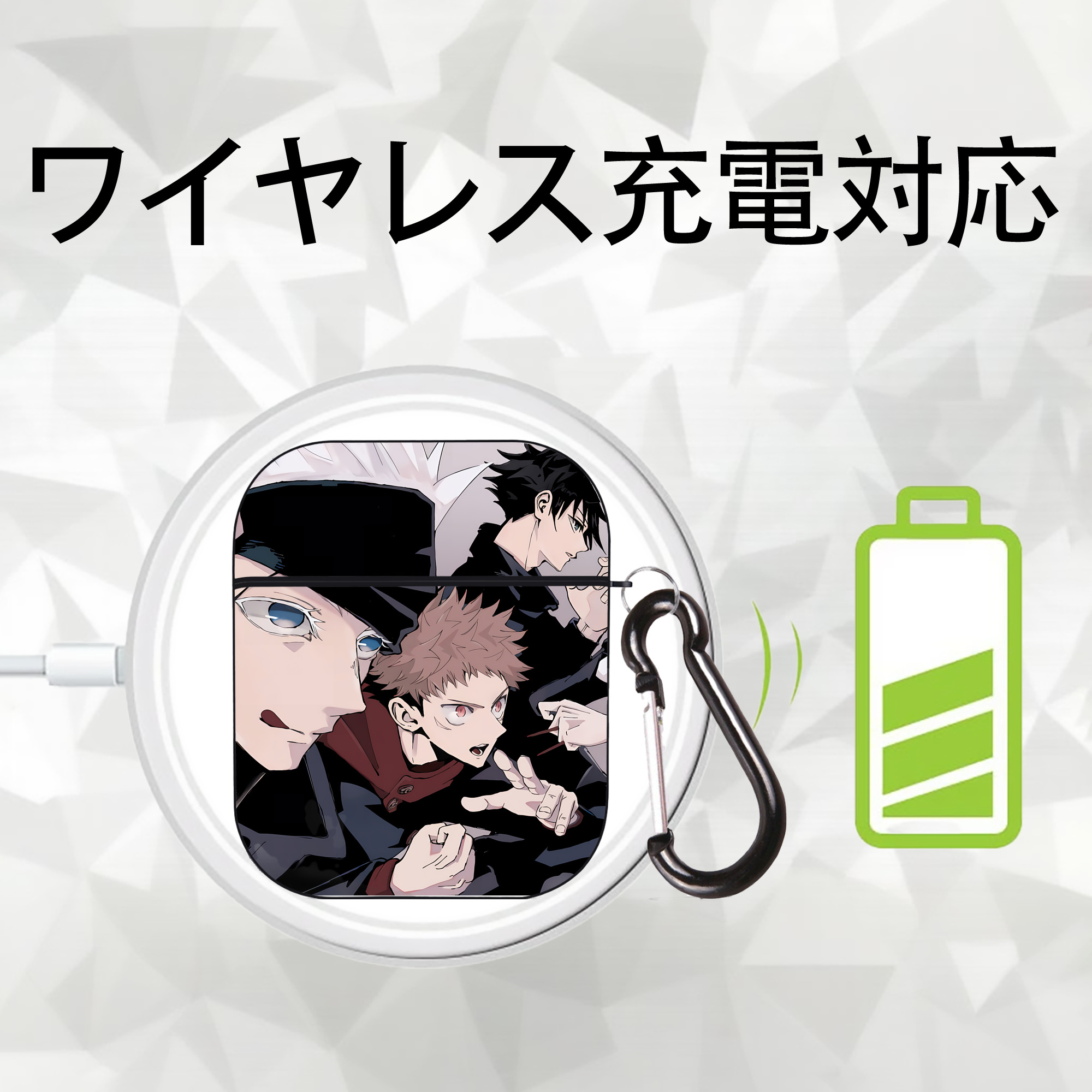 SPY×FAMILY间谍家家酒 AirPods 第2世代保護ケース ハードシェル ブラック 耐衝撃・防指紋・カラビナ付き