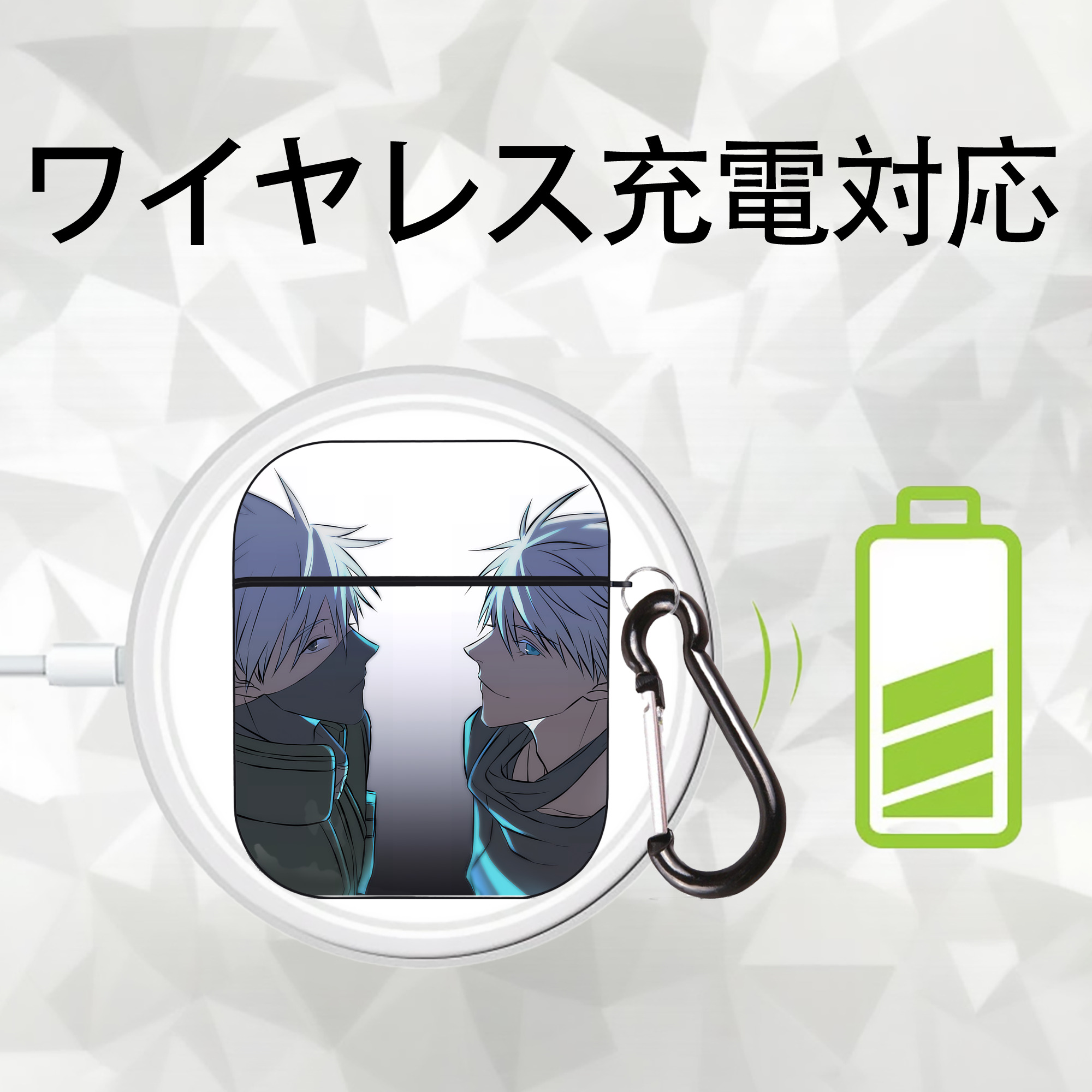 SPY×FAMILY间谍家家酒 AirPods 第2世代保護ケース ハードシェル ブラック 耐衝撃・防指紋・カラビナ付き