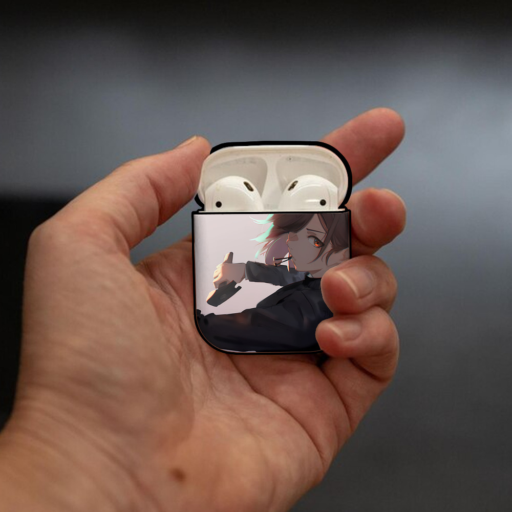 SPY×FAMILY间谍家家酒 AirPods 第2世代保護ケース ハードシェル ブラック 耐衝撃・防指紋・カラビナ付き