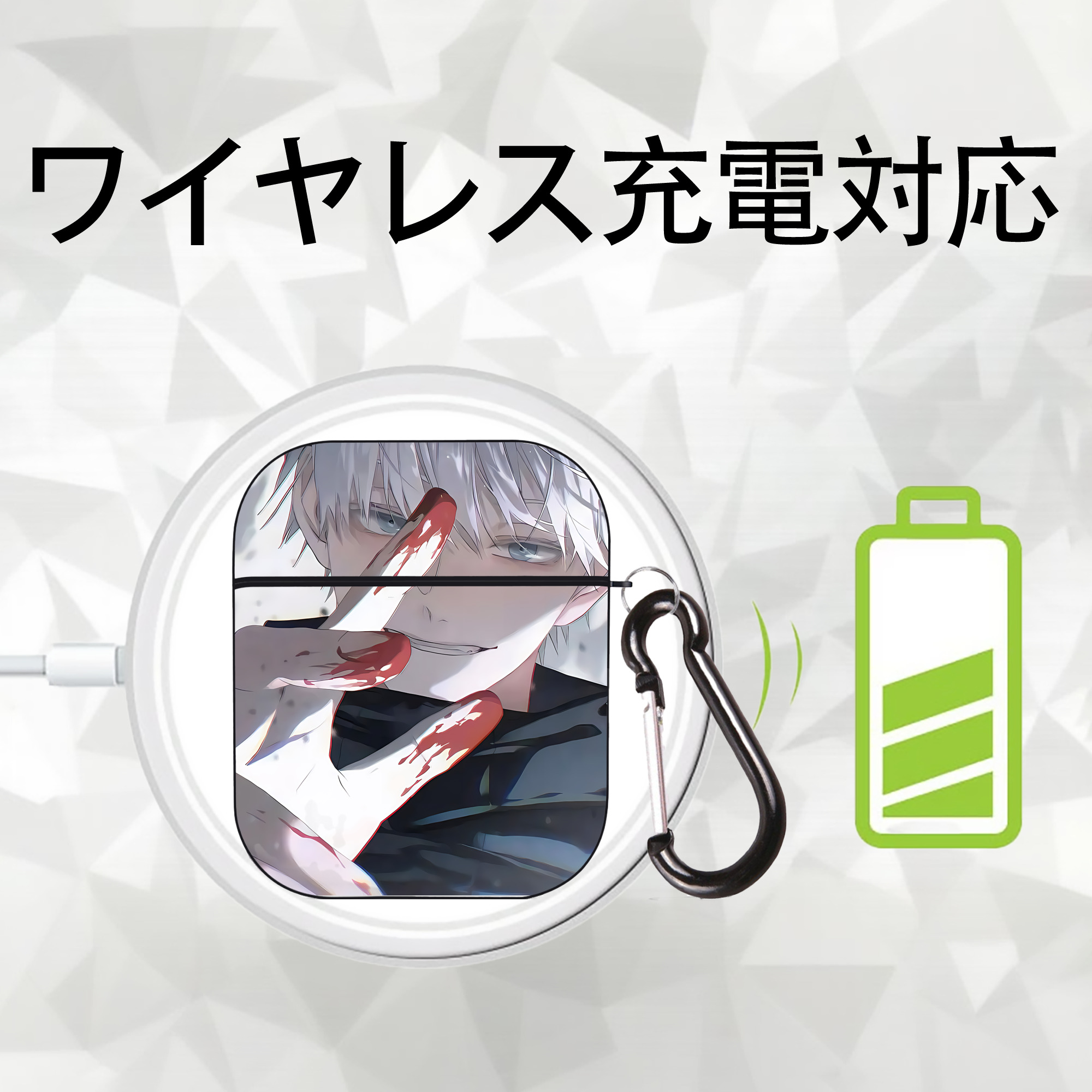 SPY×FAMILY间谍家家酒 AirPods 第2世代保護ケース ハードシェル ブラック 耐衝撃・防指紋・カラビナ付き