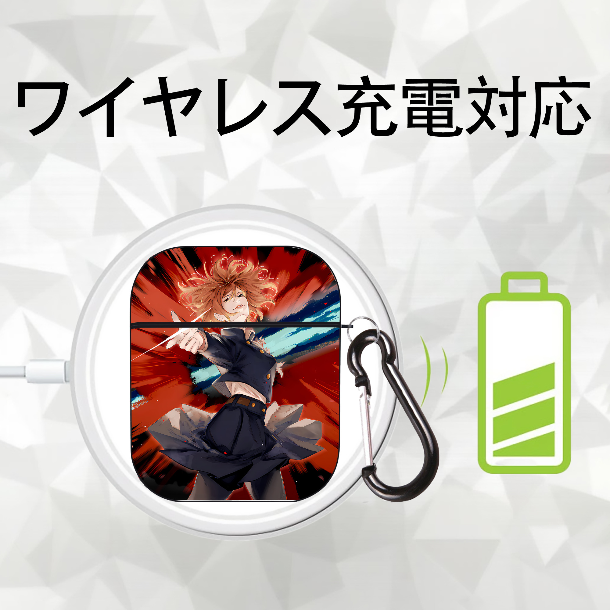 SPY×FAMILY间谍家家酒 AirPods 第2世代保護ケース ハードシェル ブラック 耐衝撃・防指紋・カラビナ付き