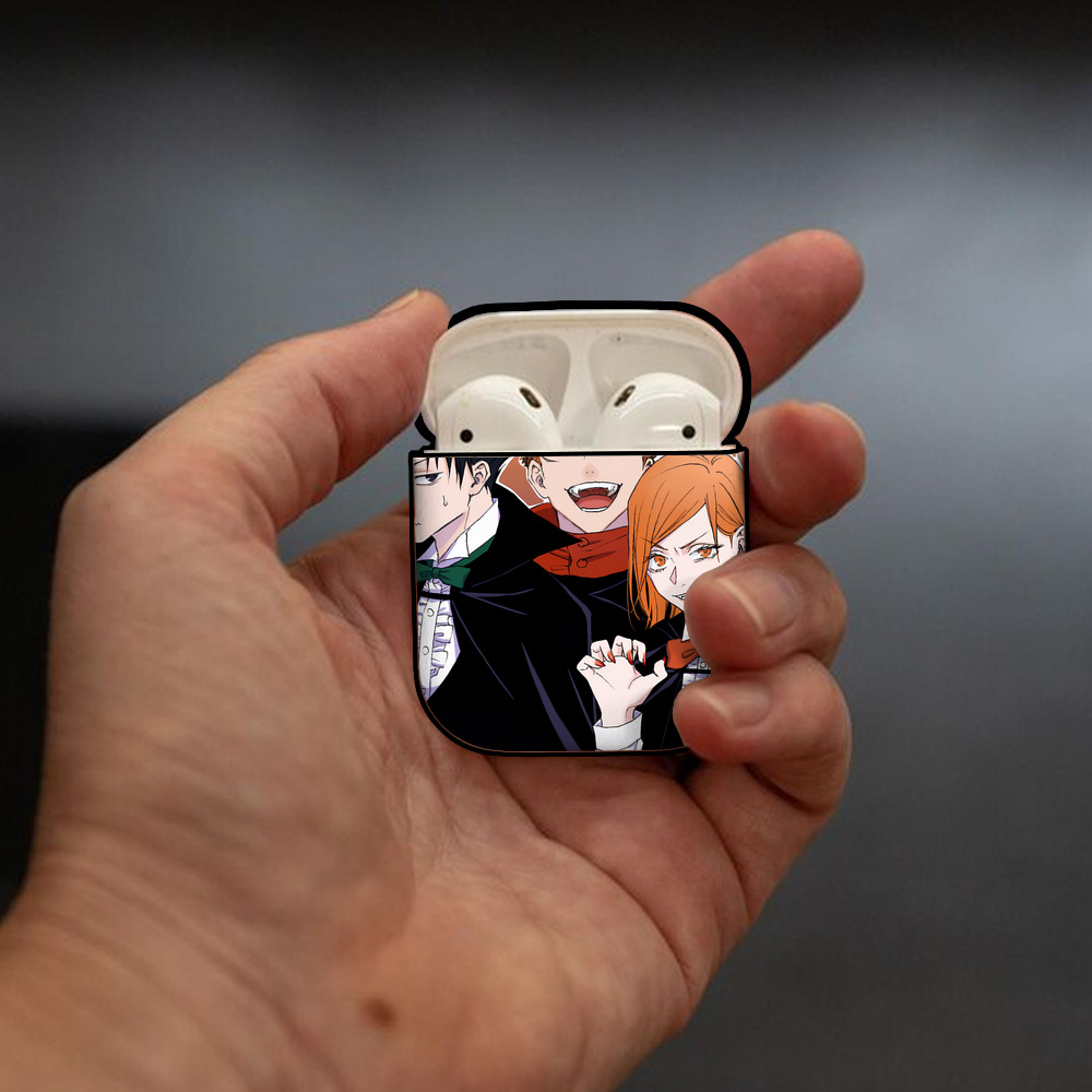 SPY×FAMILY间谍家家酒 AirPods 第2世代保護ケース ハードシェル ブラック 耐衝撃・防指紋・カラビナ付き