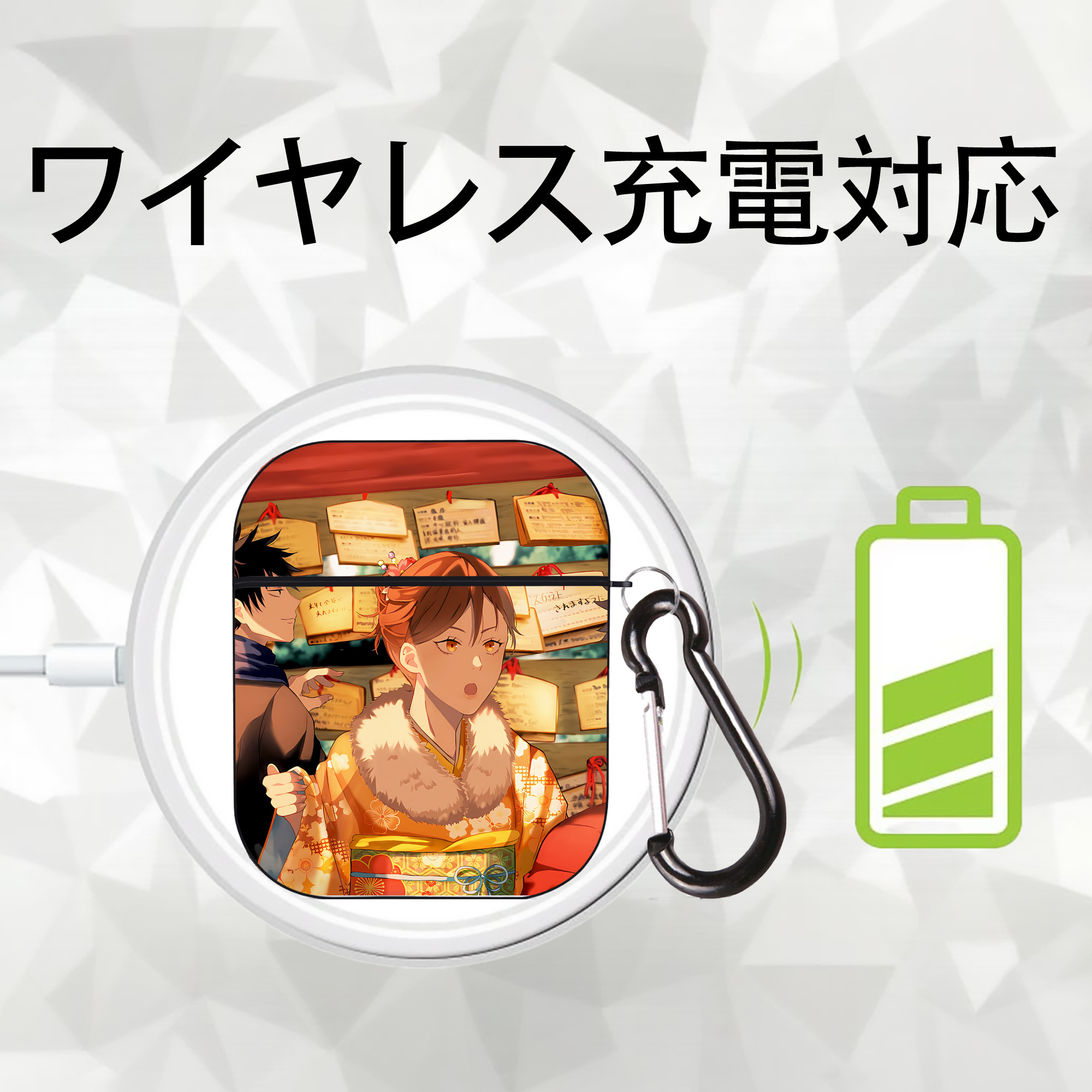 SPY×FAMILY间谍家家酒 AirPods 第2世代保護ケース ハードシェル ブラック 耐衝撃・防指紋・カラビナ付き