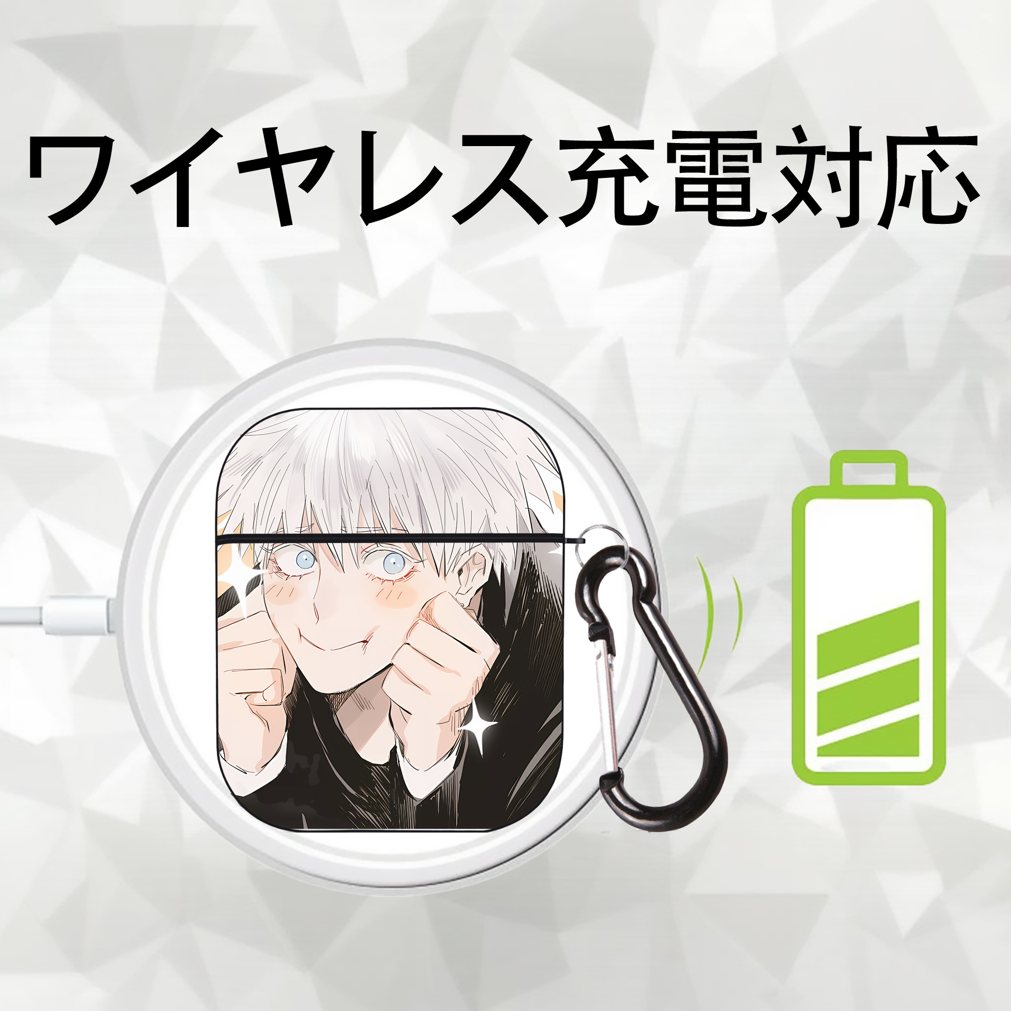 SPY×FAMILY间谍家家酒 AirPods 第2世代保護ケース ハードシェル ブラック 耐衝撃・防指紋・カラビナ付き