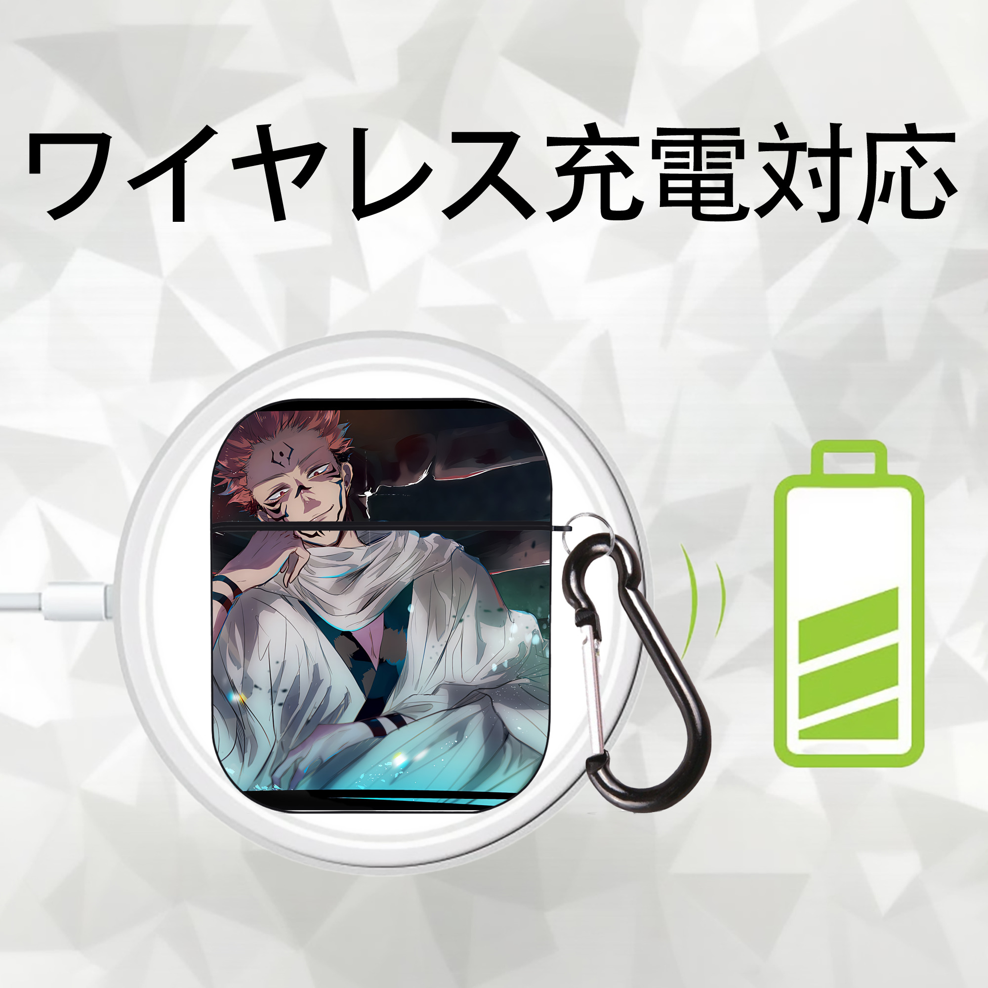SPY×FAMILY间谍家家酒 AirPods 第2世代保護ケース ハードシェル ブラック 耐衝撃・防指紋・カラビナ付き