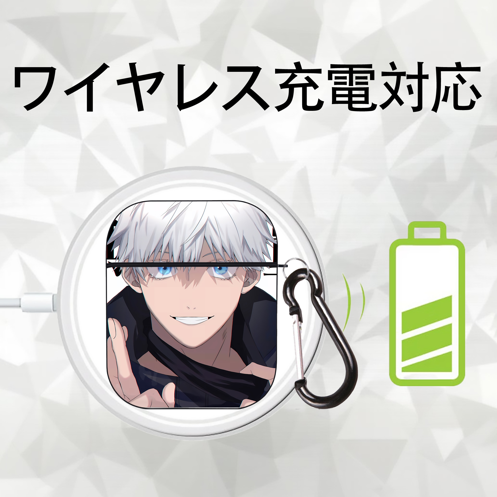 SPY×FAMILY间谍家家酒 AirPods 第2世代保護ケース ハードシェル ブラック 耐衝撃・防指紋・カラビナ付き