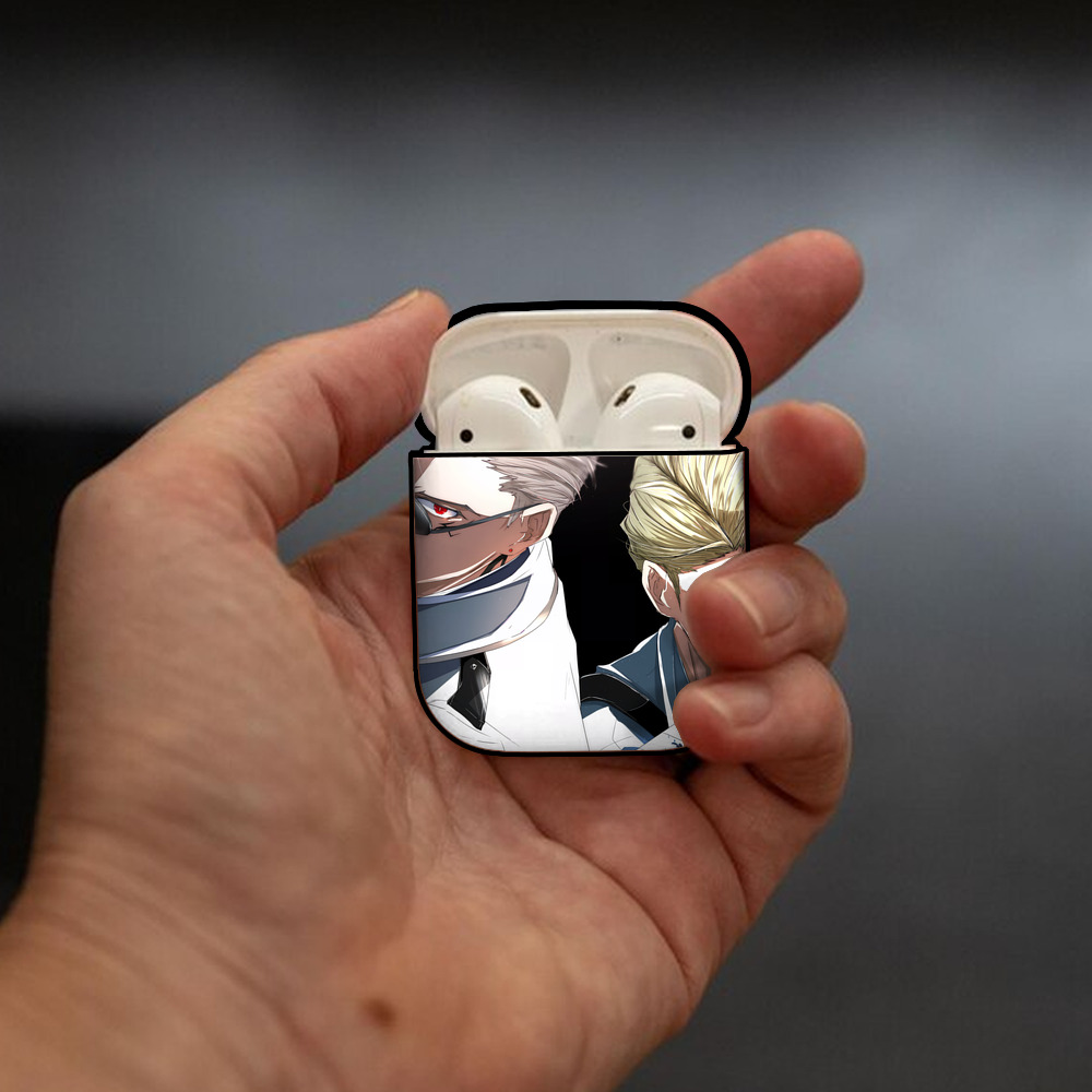 SPY×FAMILY间谍家家酒 AirPods 第2世代保護ケース ハードシェル ブラック 耐衝撃・防指紋・カラビナ付き