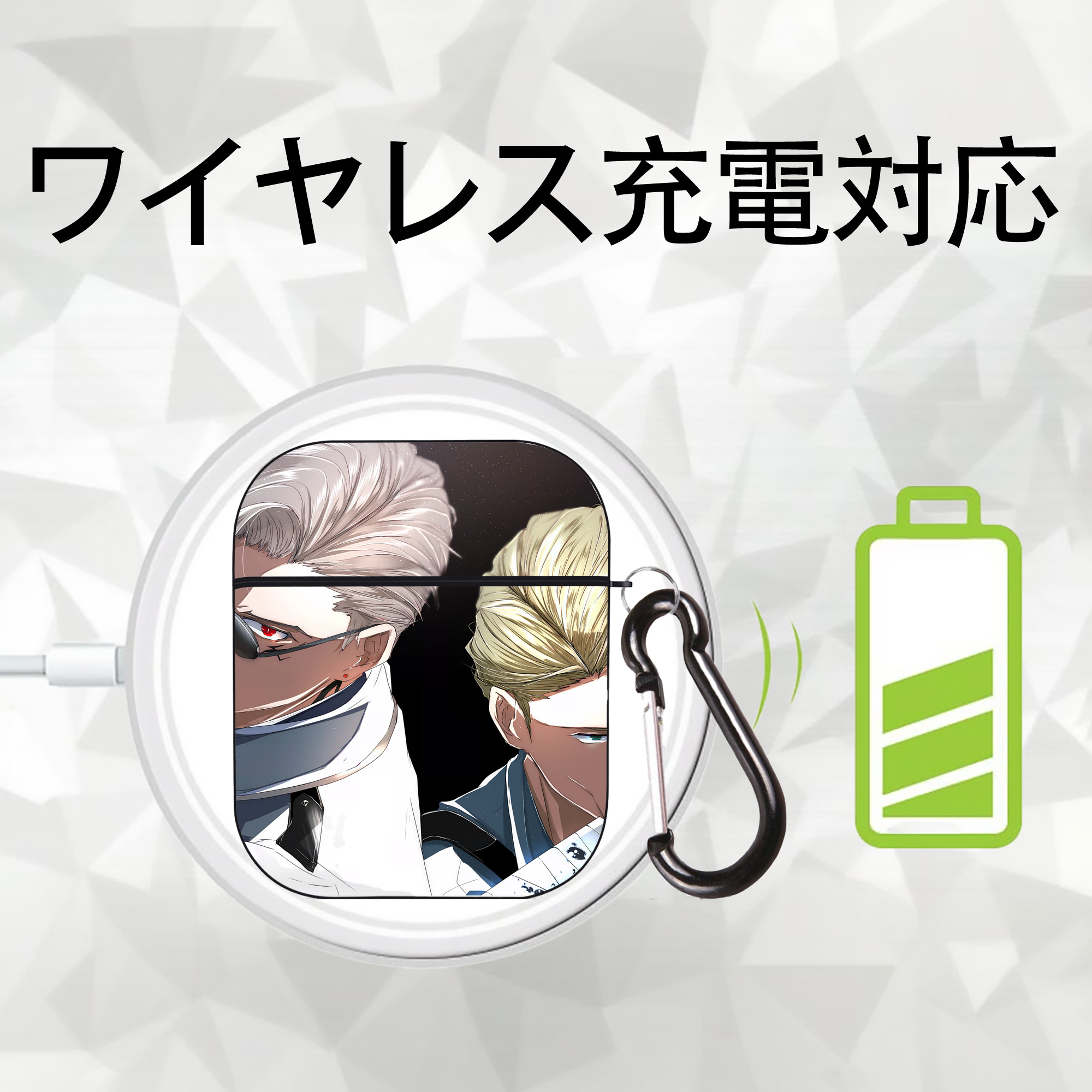 SPY×FAMILY间谍家家酒 AirPods 第2世代保護ケース ハードシェル ブラック 耐衝撃・防指紋・カラビナ付き