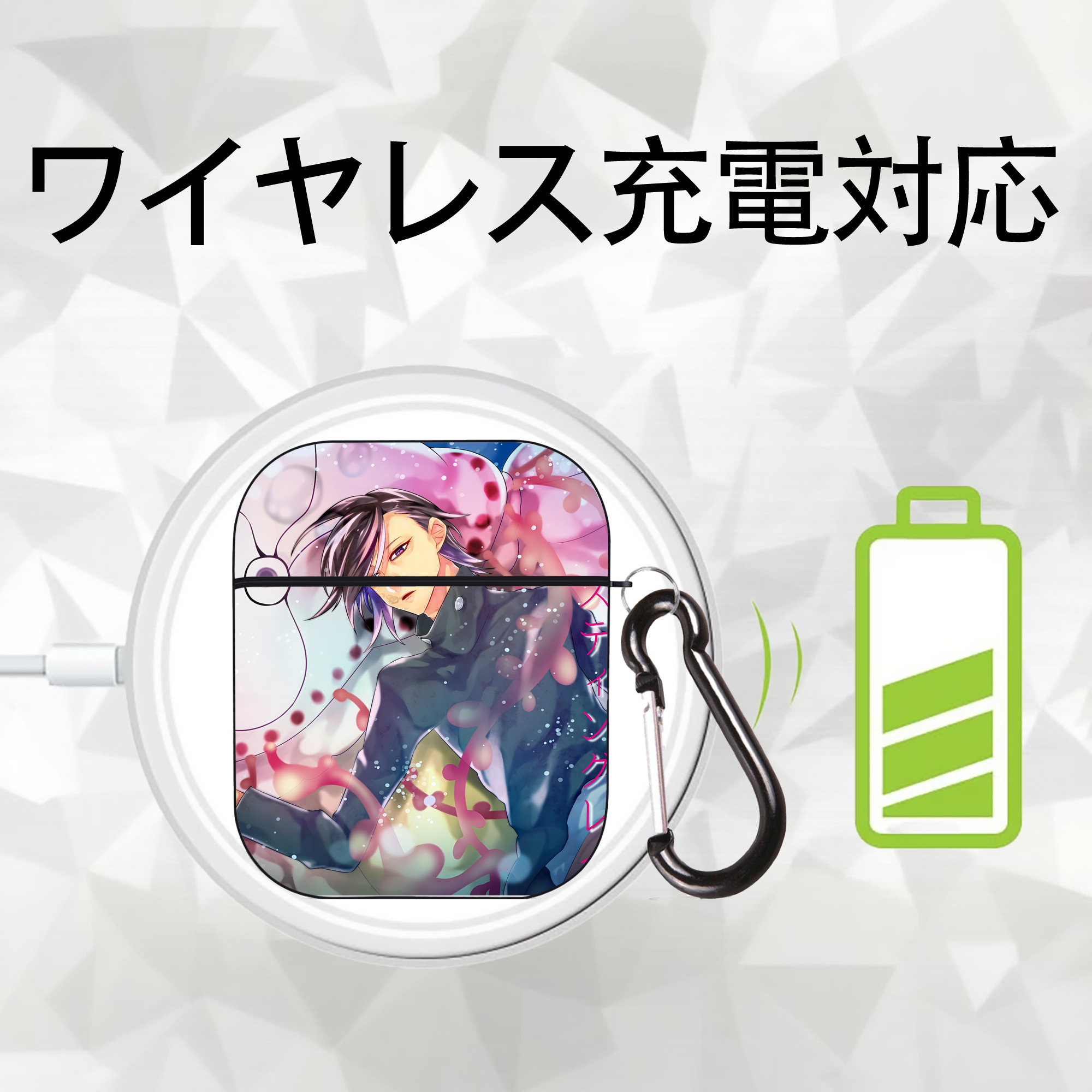 SPY×FAMILY间谍家家酒 AirPods 第2世代保護ケース ハードシェル ブラック 耐衝撃・防指紋・カラビナ付き