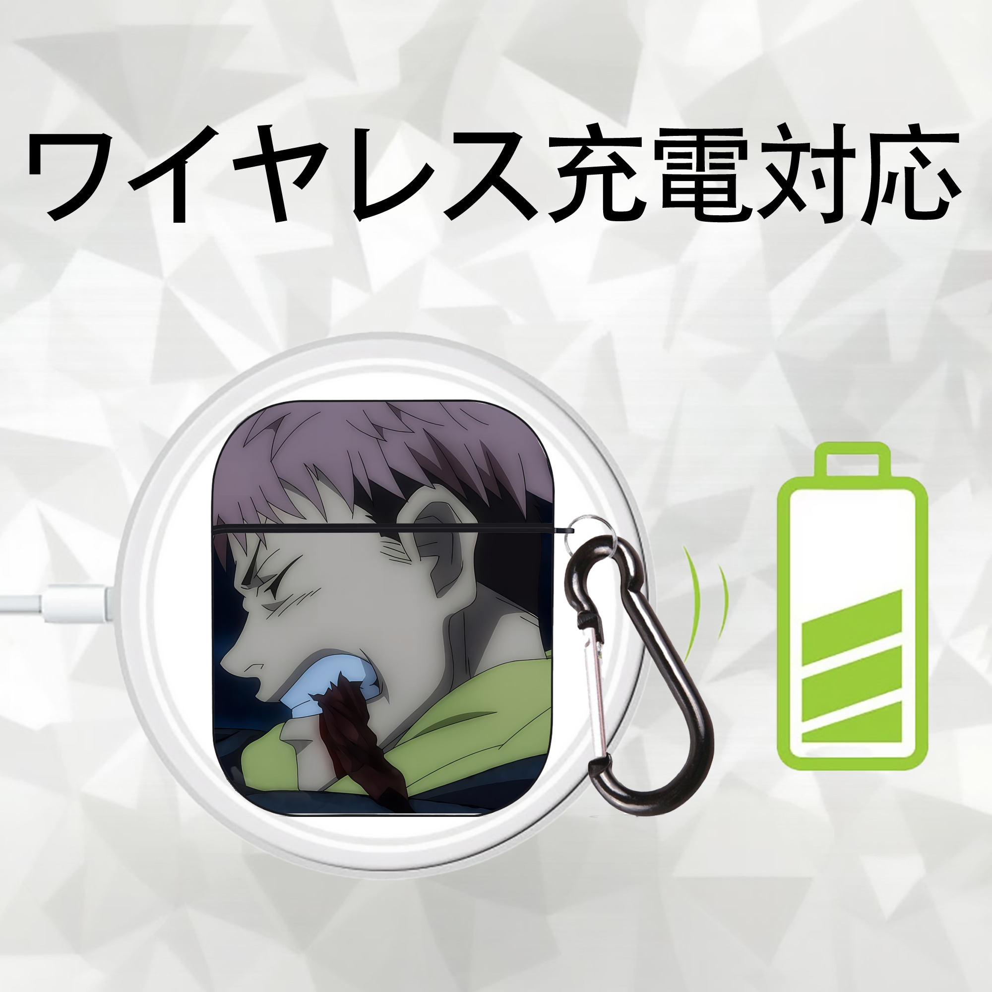 SPY×FAMILY间谍家家酒 AirPods 第2世代保護ケース ハードシェル ブラック 耐衝撃・防指紋・カラビナ付き
