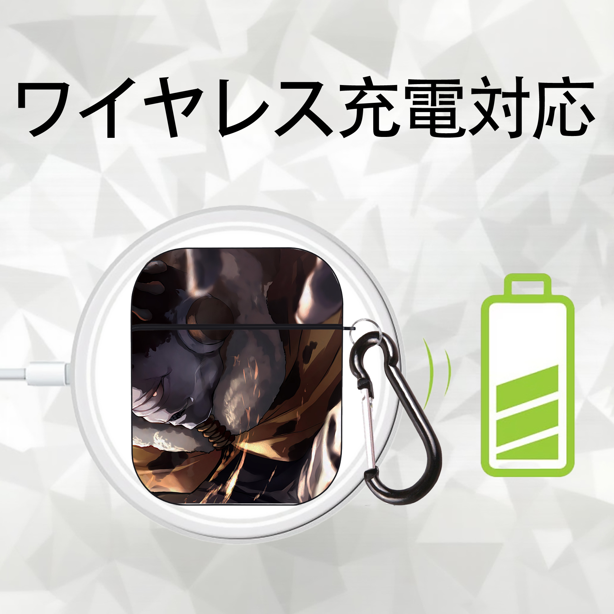 SPY×FAMILY间谍家家酒 AirPods 第2世代保護ケース ハードシェル ブラック 耐衝撃・防指紋・カラビナ付き