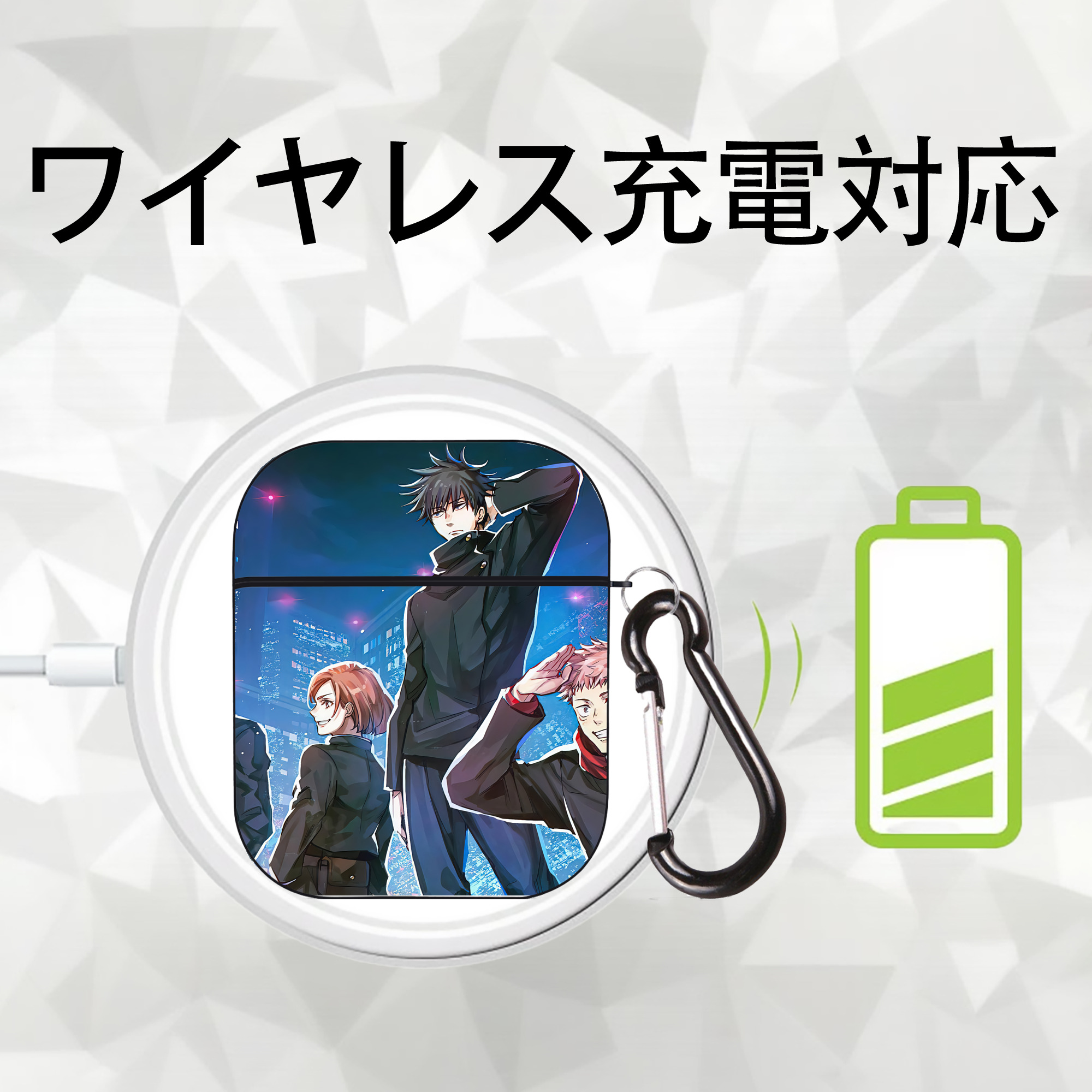 SPY×FAMILY间谍家家酒 AirPods 第2世代保護ケース ハードシェル ブラック 耐衝撃・防指紋・カラビナ付き