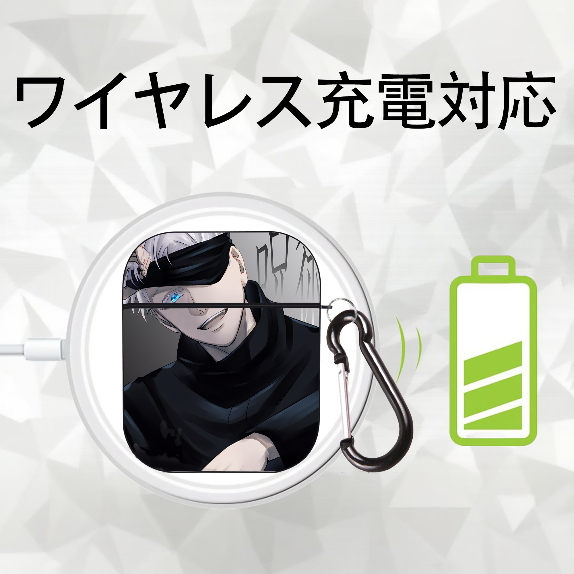 SPY×FAMILY间谍家家酒 AirPods 第2世代保護ケース ハードシェル ブラック 耐衝撃・防指紋・カラビナ付き
