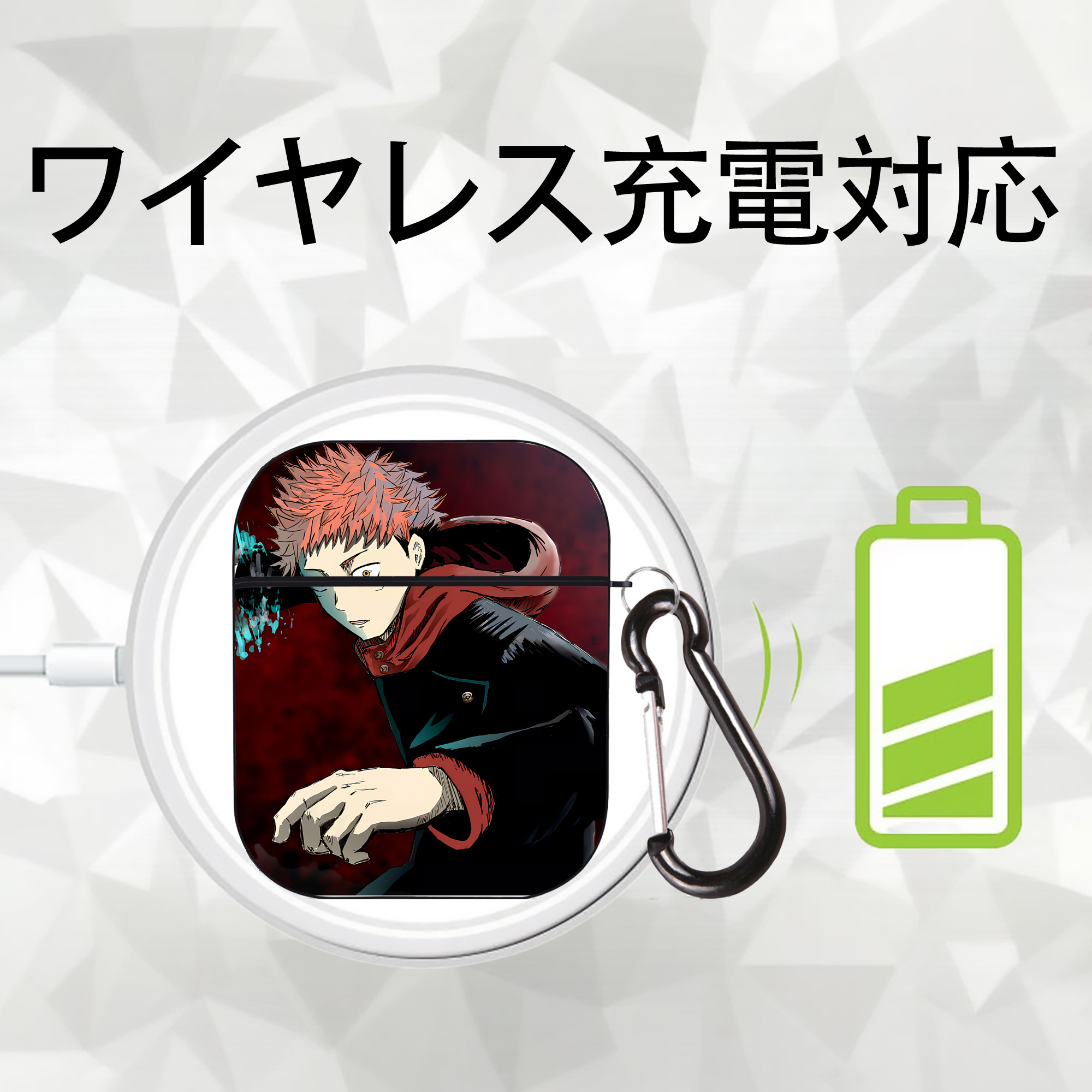 SPY×FAMILY间谍家家酒 AirPods 第2世代保護ケース ハードシェル ブラック 耐衝撃・防指紋・カラビナ付き