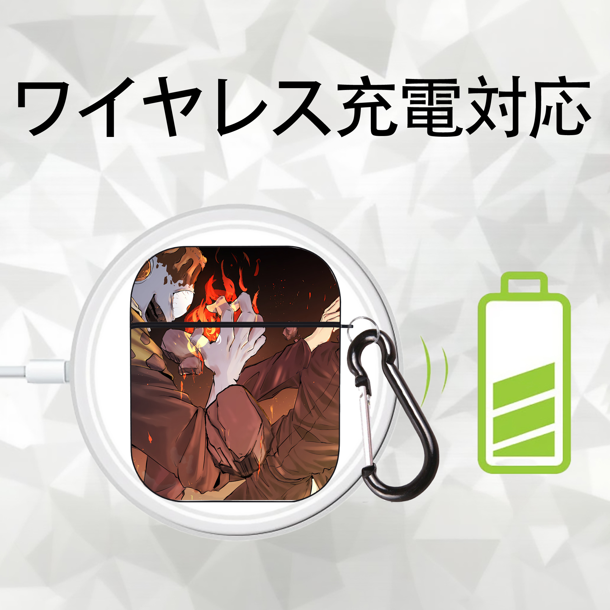 SPY×FAMILY间谍家家酒 AirPods 第2世代保護ケース ハードシェル ブラック 耐衝撃・防指紋・カラビナ付き