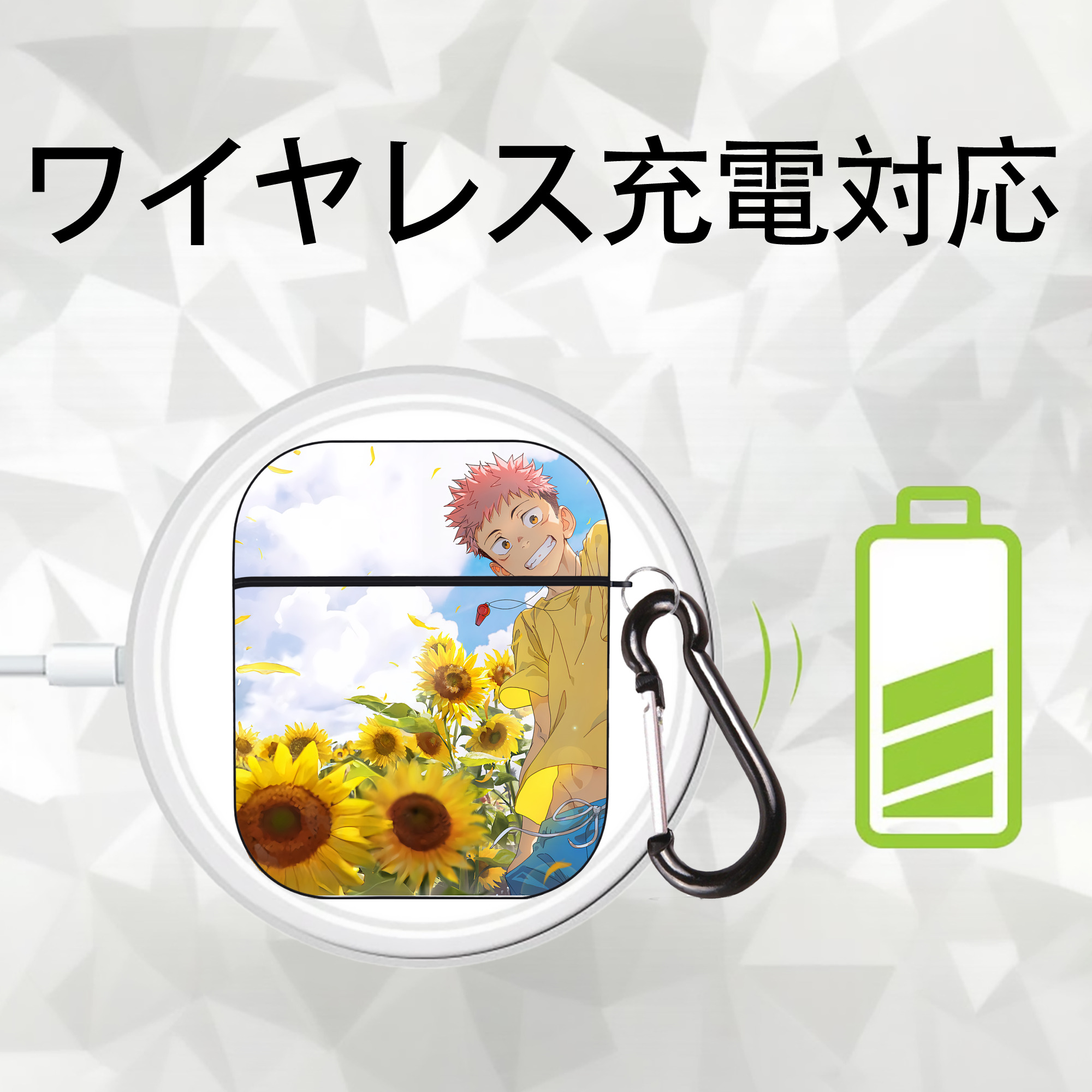 SPY×FAMILY间谍家家酒 AirPods 第2世代保護ケース ハードシェル ブラック 耐衝撃・防指紋・カラビナ付き