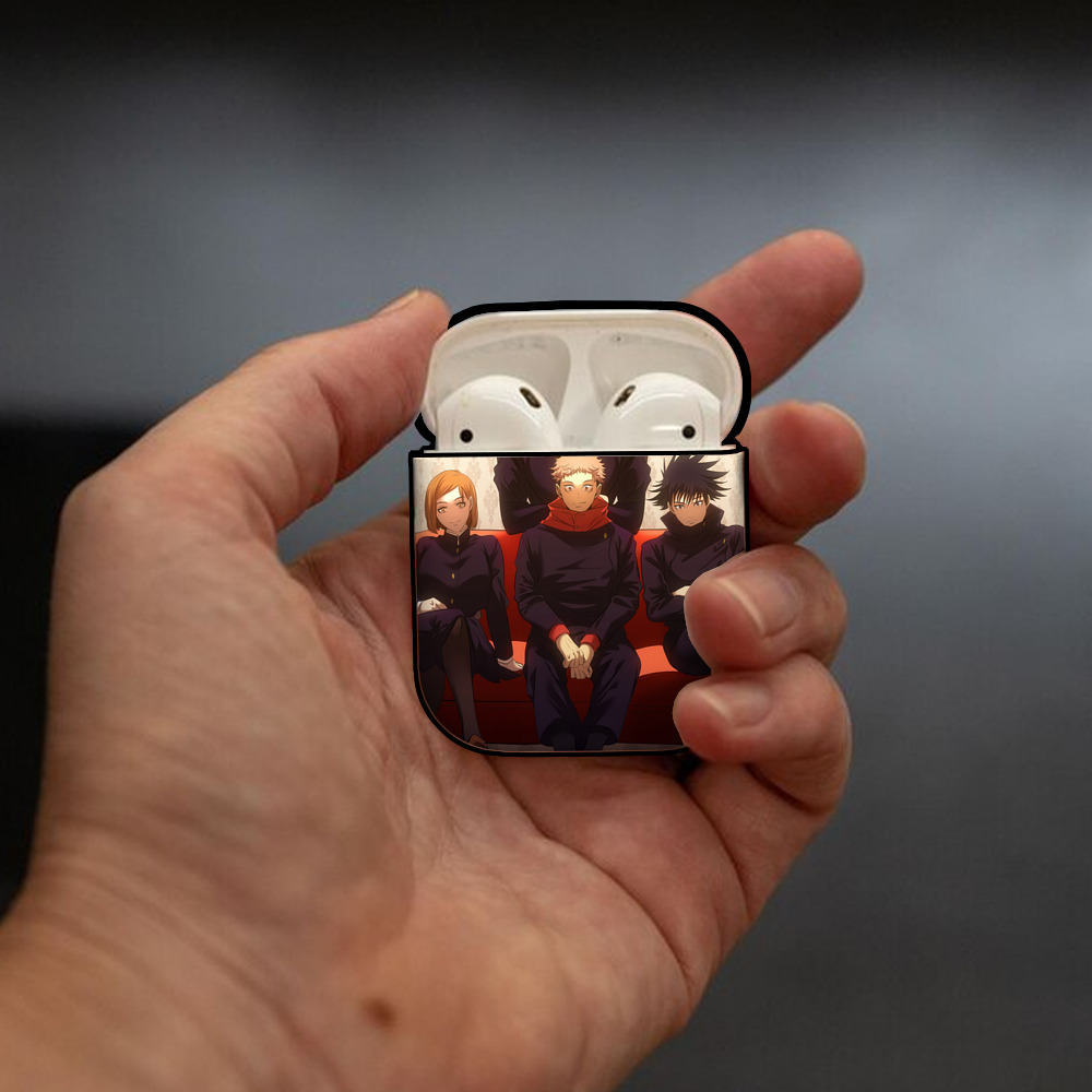 SPY×FAMILY间谍家家酒 AirPods 第2世代保護ケース ハードシェル ブラック 耐衝撃・防指紋・カラビナ付き