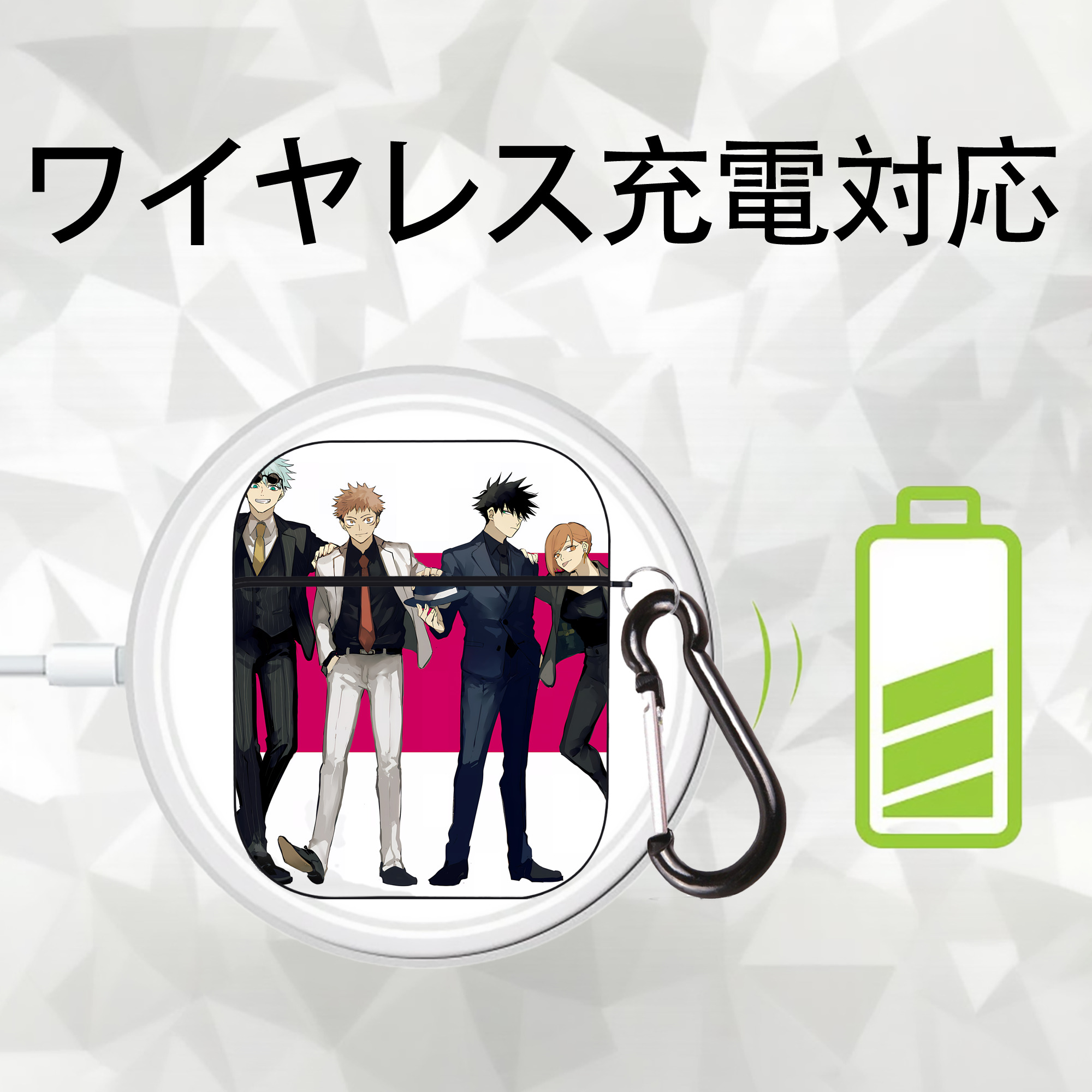 SPY×FAMILY间谍家家酒 AirPods 第2世代保護ケース ハードシェル ブラック 耐衝撃・防指紋・カラビナ付き