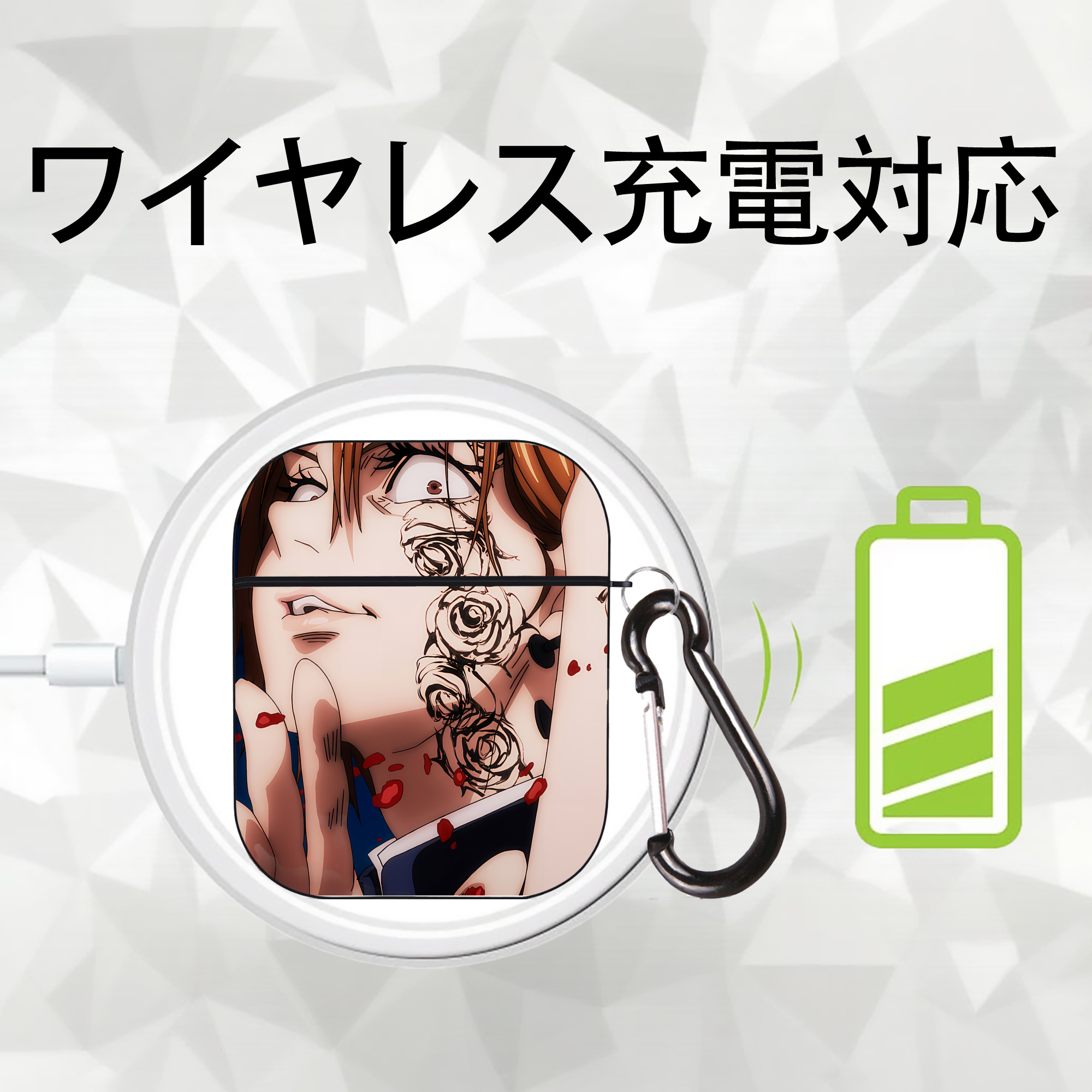 SPY×FAMILY间谍家家酒 AirPods 第2世代保護ケース ハードシェル ブラック 耐衝撃・防指紋・カラビナ付き