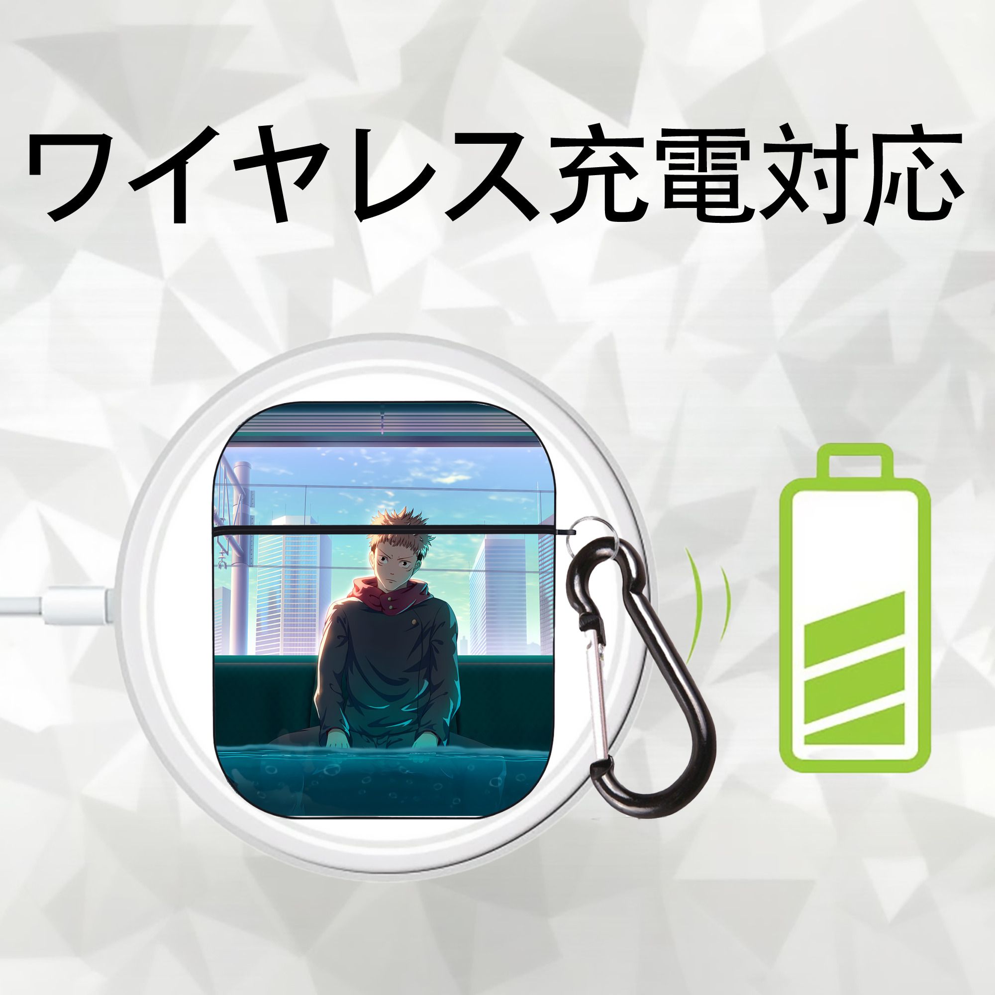 SPY×FAMILY间谍家家酒 AirPods 第2世代保護ケース ハードシェル ブラック 耐衝撃・防指紋・カラビナ付き