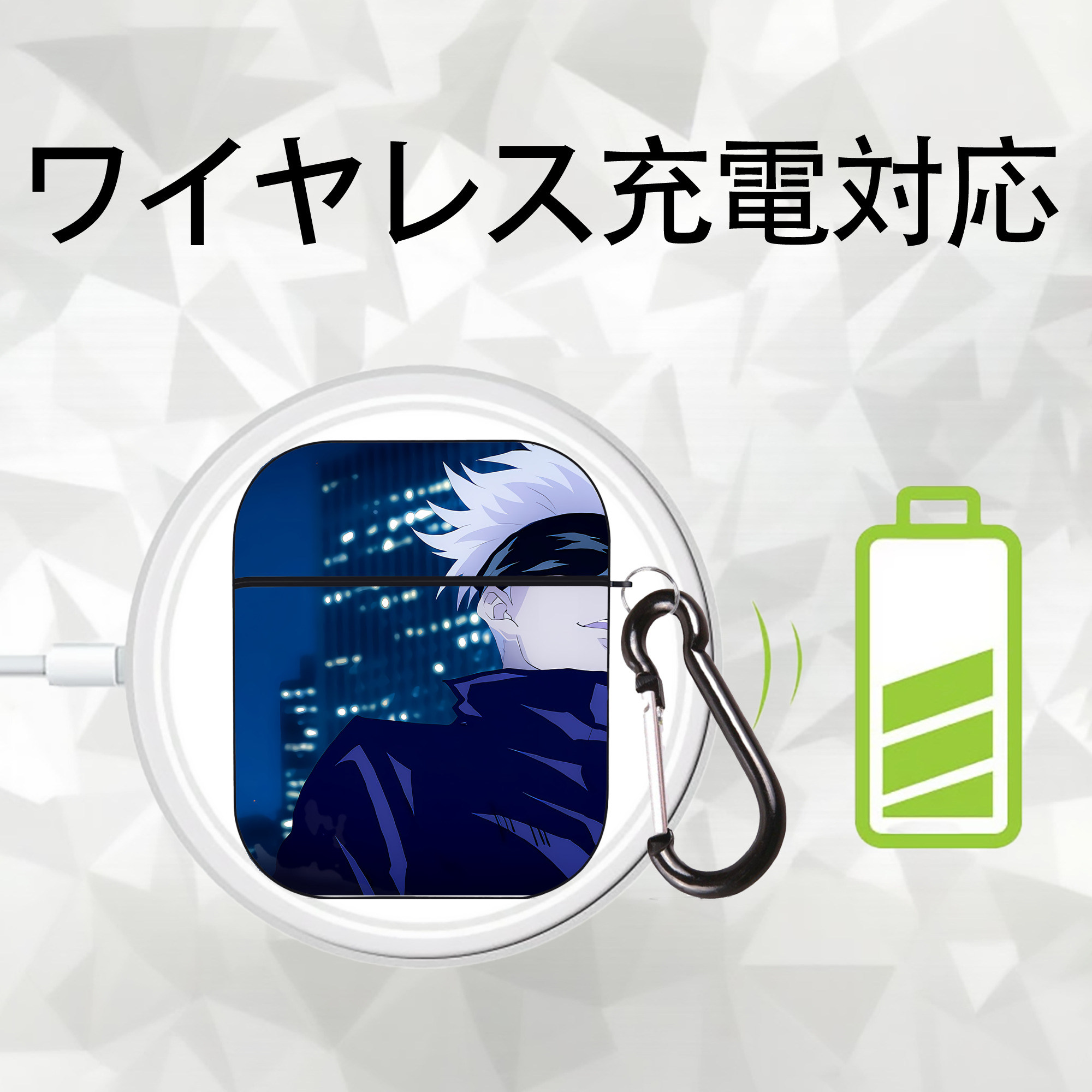 SPY×FAMILY间谍家家酒 AirPods 第2世代保護ケース ハードシェル ブラック 耐衝撃・防指紋・カラビナ付き