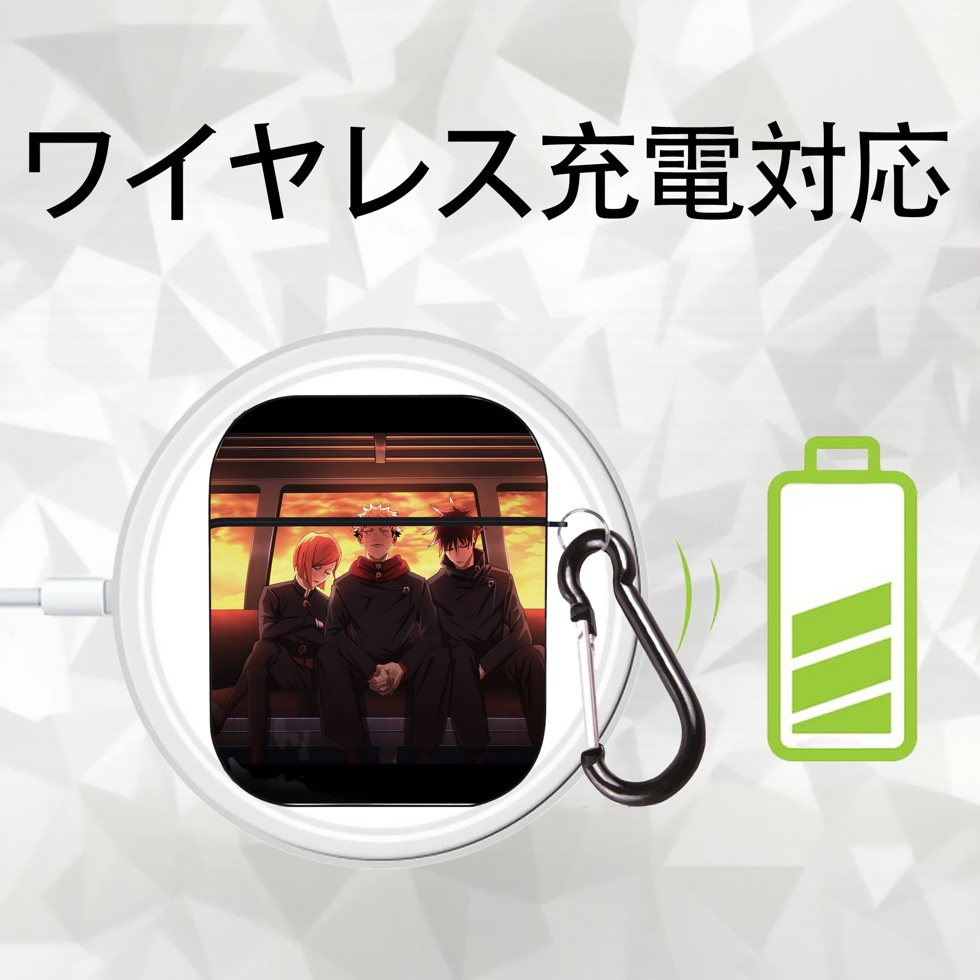 SPY×FAMILY间谍家家酒 AirPods 第2世代保護ケース ハードシェル ブラック 耐衝撃・防指紋・カラビナ付き