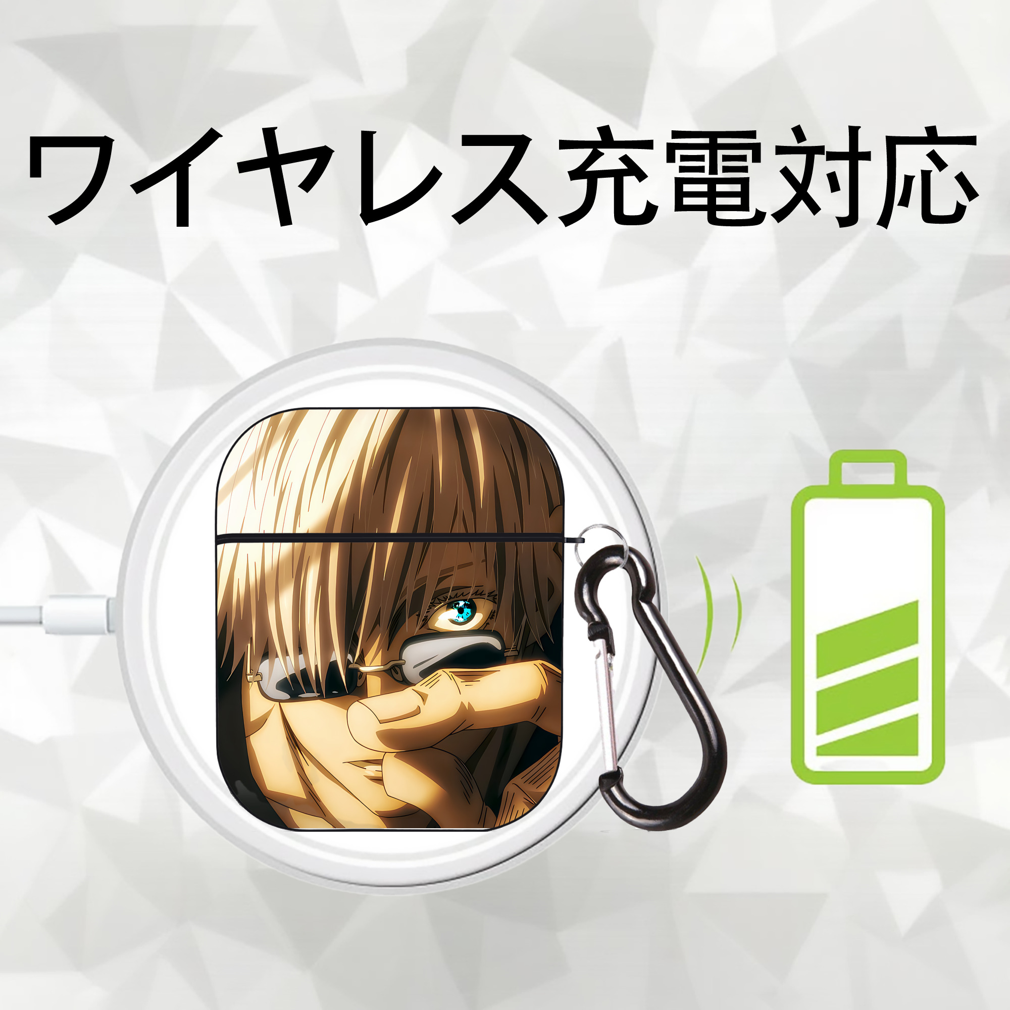 SPY×FAMILY间谍家家酒 AirPods 第2世代保護ケース ハードシェル ブラック 耐衝撃・防指紋・カラビナ付き