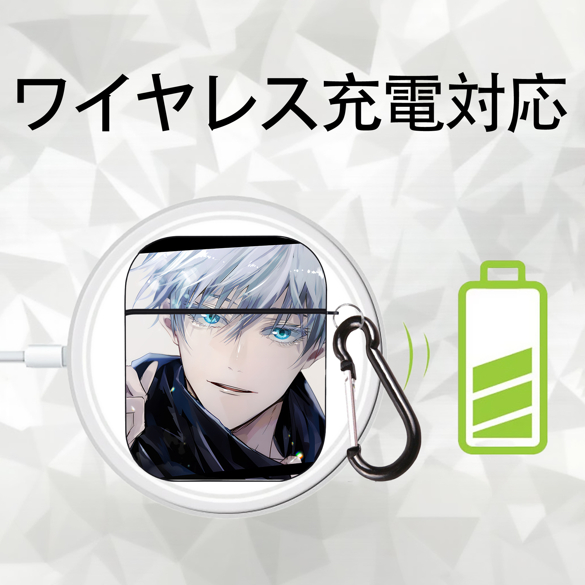 SPY×FAMILY间谍家家酒 AirPods 第2世代保護ケース ハードシェル ブラック 耐衝撃・防指紋・カラビナ付き