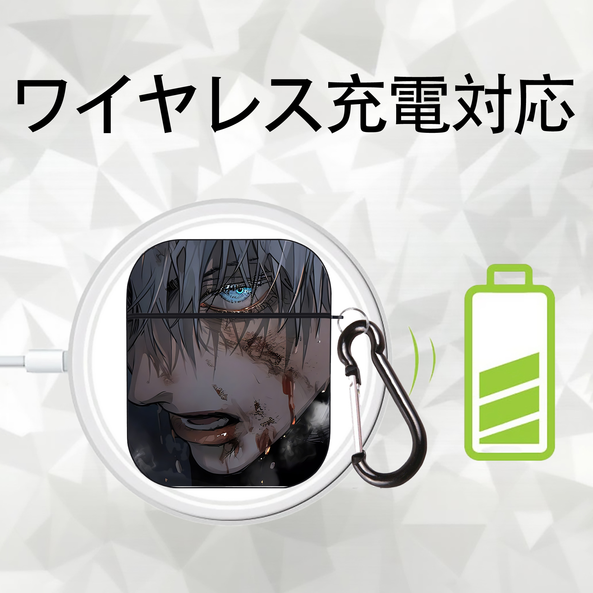 SPY×FAMILY间谍家家酒 AirPods 第2世代保護ケース ハードシェル ブラック 耐衝撃・防指紋・カラビナ付き